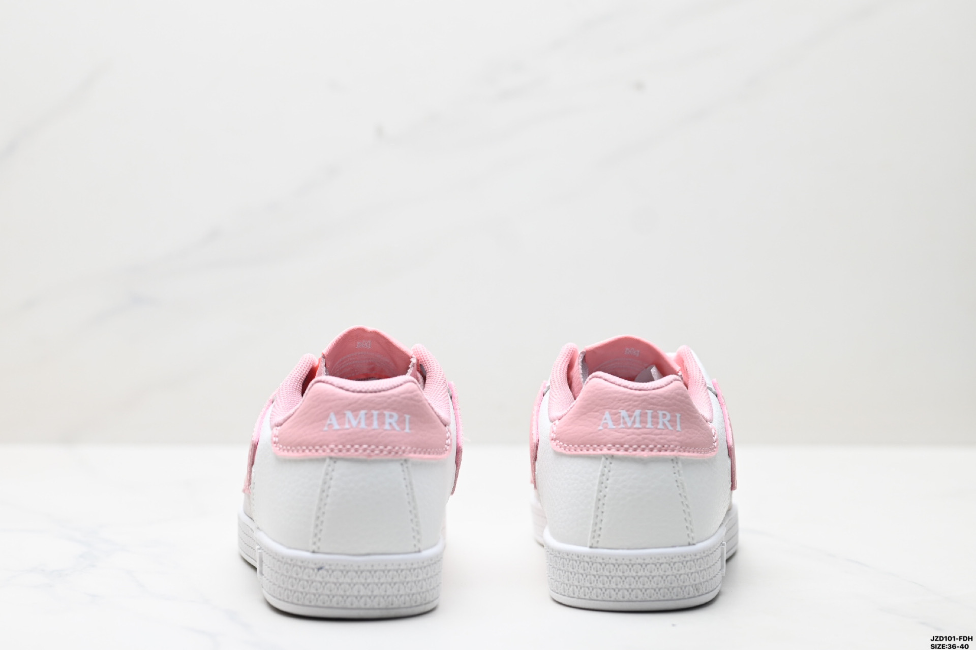 Amiri Pacific Bone Runner Low Top Pink/White Leather Sneakers, Size 36-40 7 i1746549308042 5812 0 5