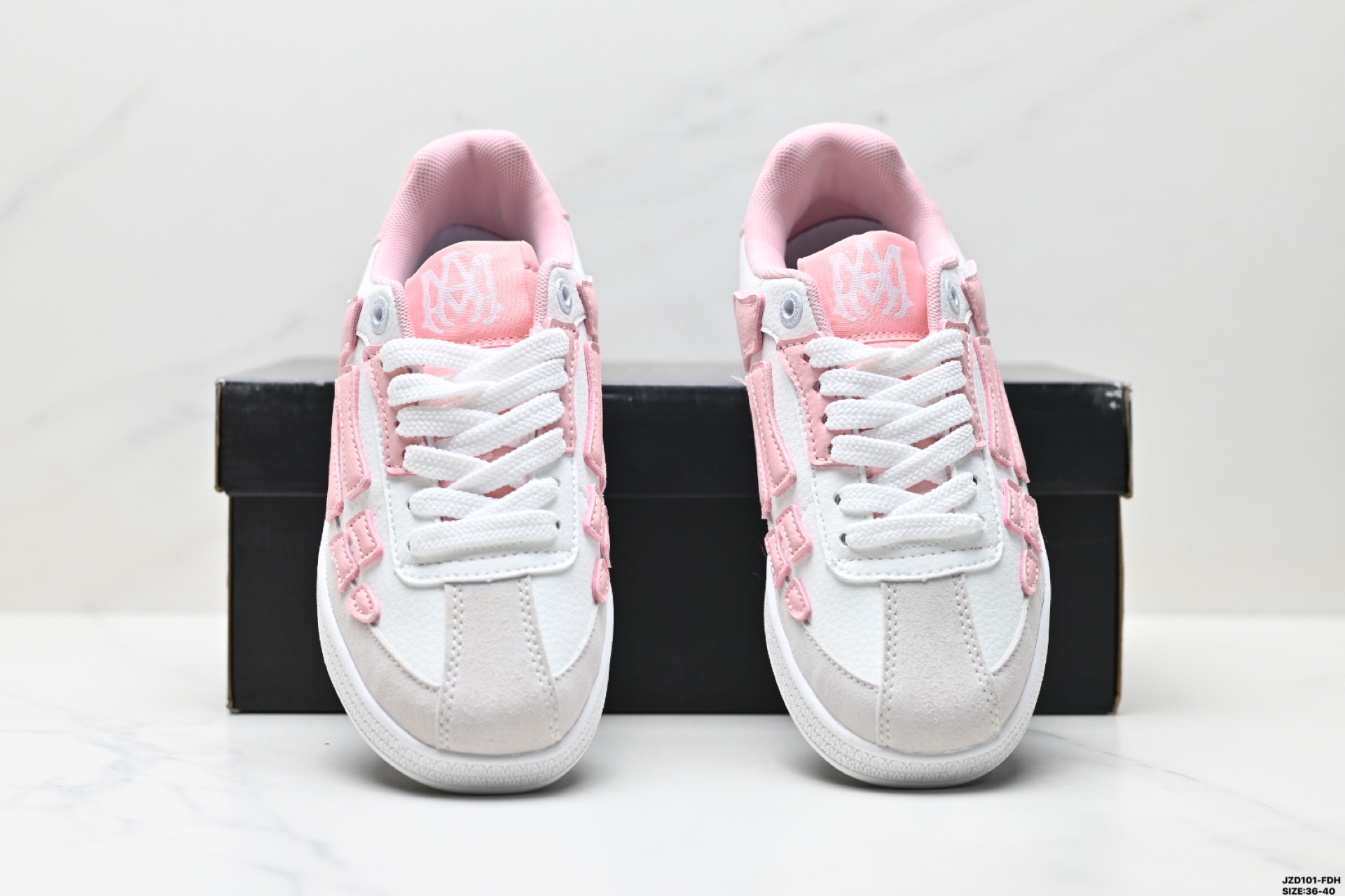 Amiri Pacific Bone Runner Low Top Pink/White Leather Sneakers, Size 36-40 8 i1746549308043 2664 0 6