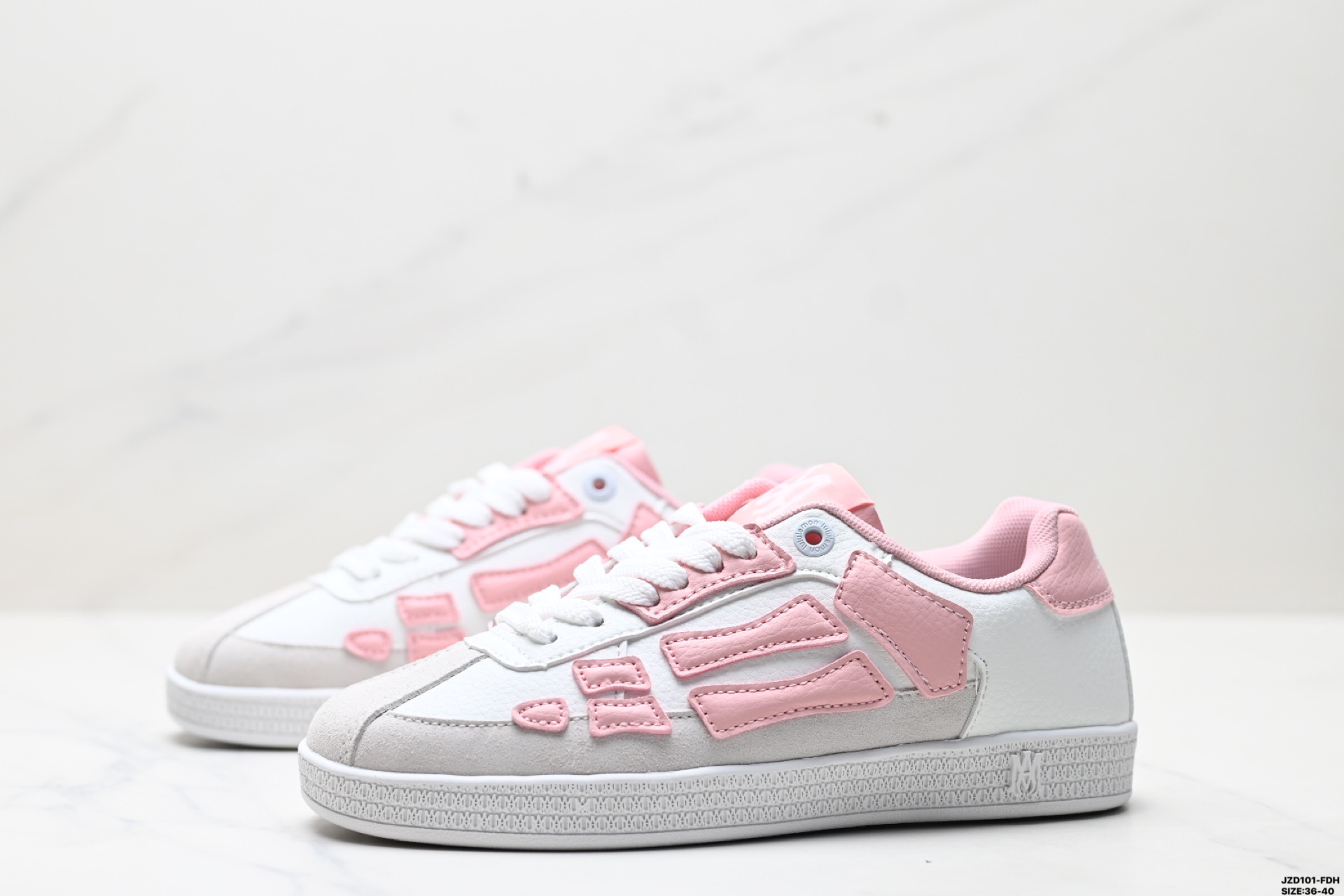Amiri Pacific Bone Runner Low Top Pink/White Leather Sneakers, Size 36-40 5 i1746549309229 8600 0 3