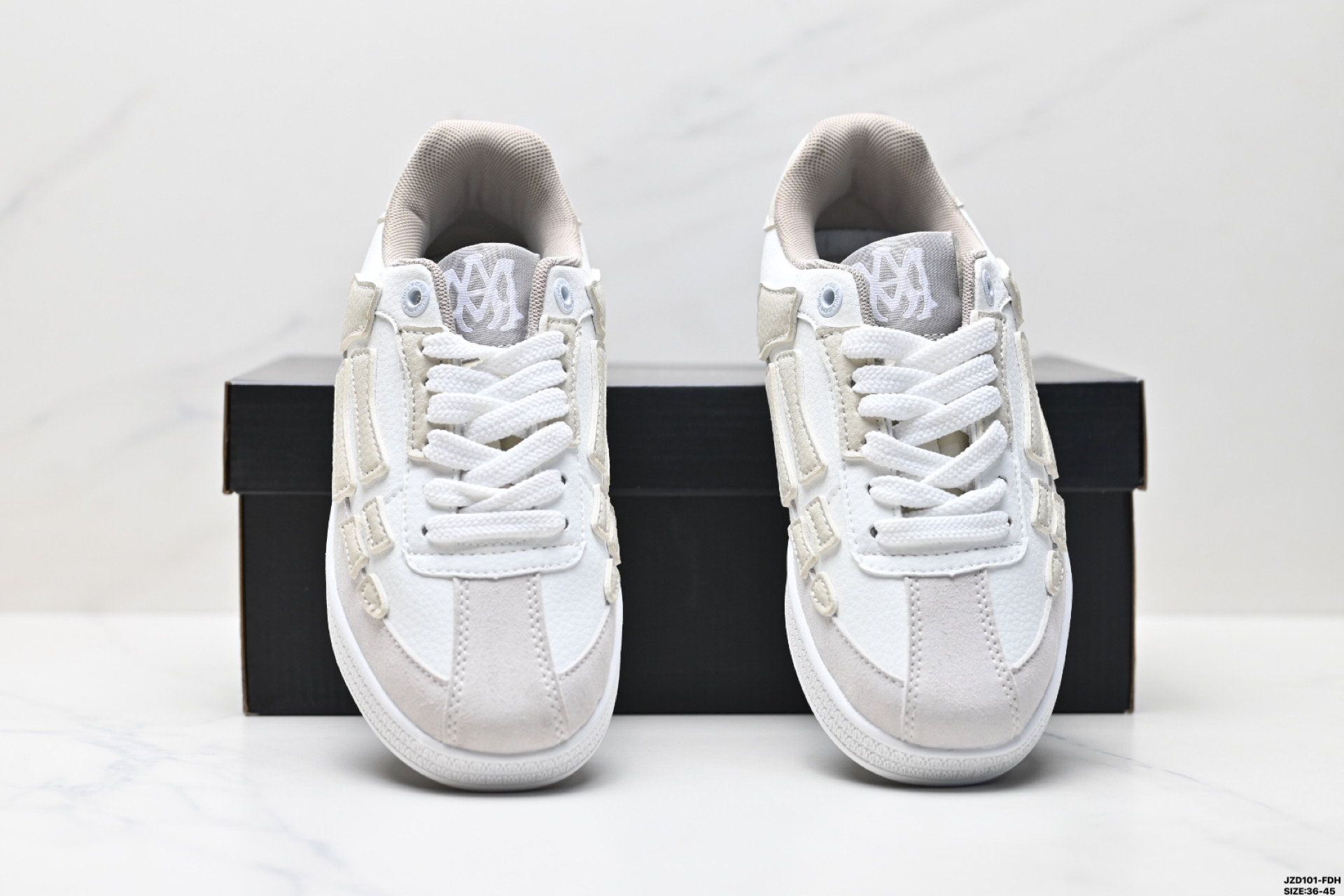 Amiri Pacific Bones Low-Top Sneakers White Suede Lace-Up Round Toe 8 i1746549338654 6617 0 6