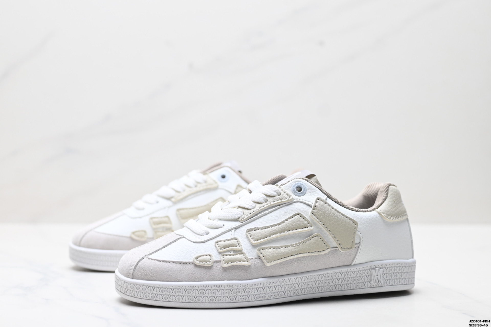 Amiri Pacific Bones Low-Top Sneakers White Suede Lace-Up Round Toe 5 i1746549338654 8109 0 3