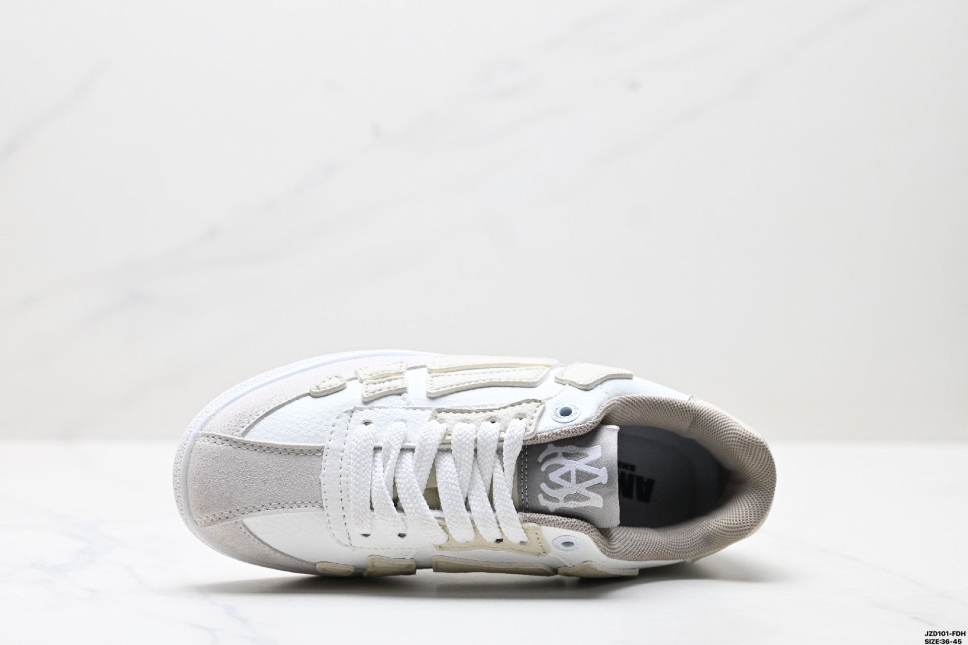 Amiri Pacific Bones Low-Top Sneakers White Suede Lace-Up Round Toe 3 i1746549338655 2330 0 1