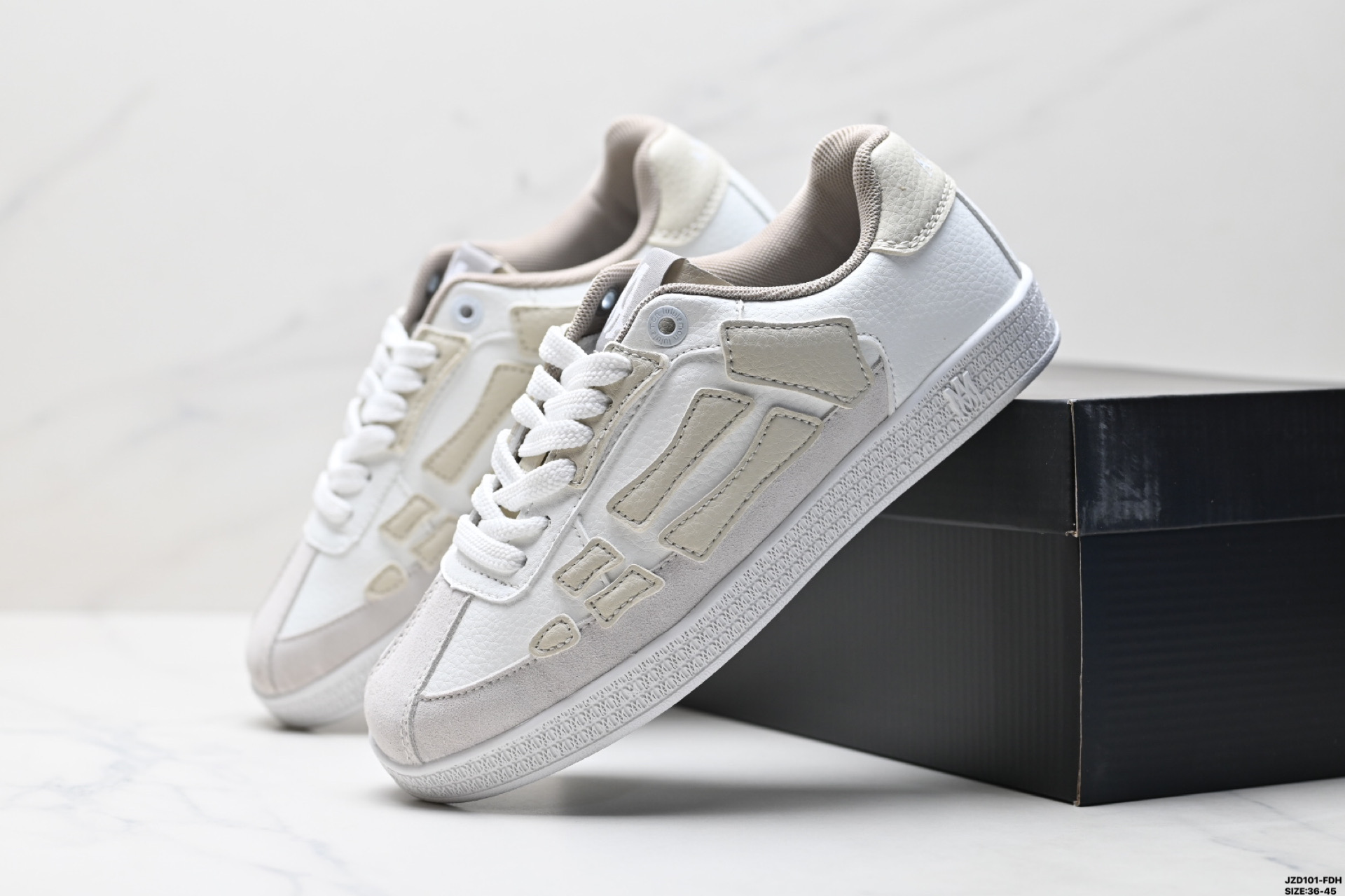 Amiri Pacific Bones Low-Top Sneakers White Suede Lace-Up Round Toe 9 i1746549339830 1643 0 7