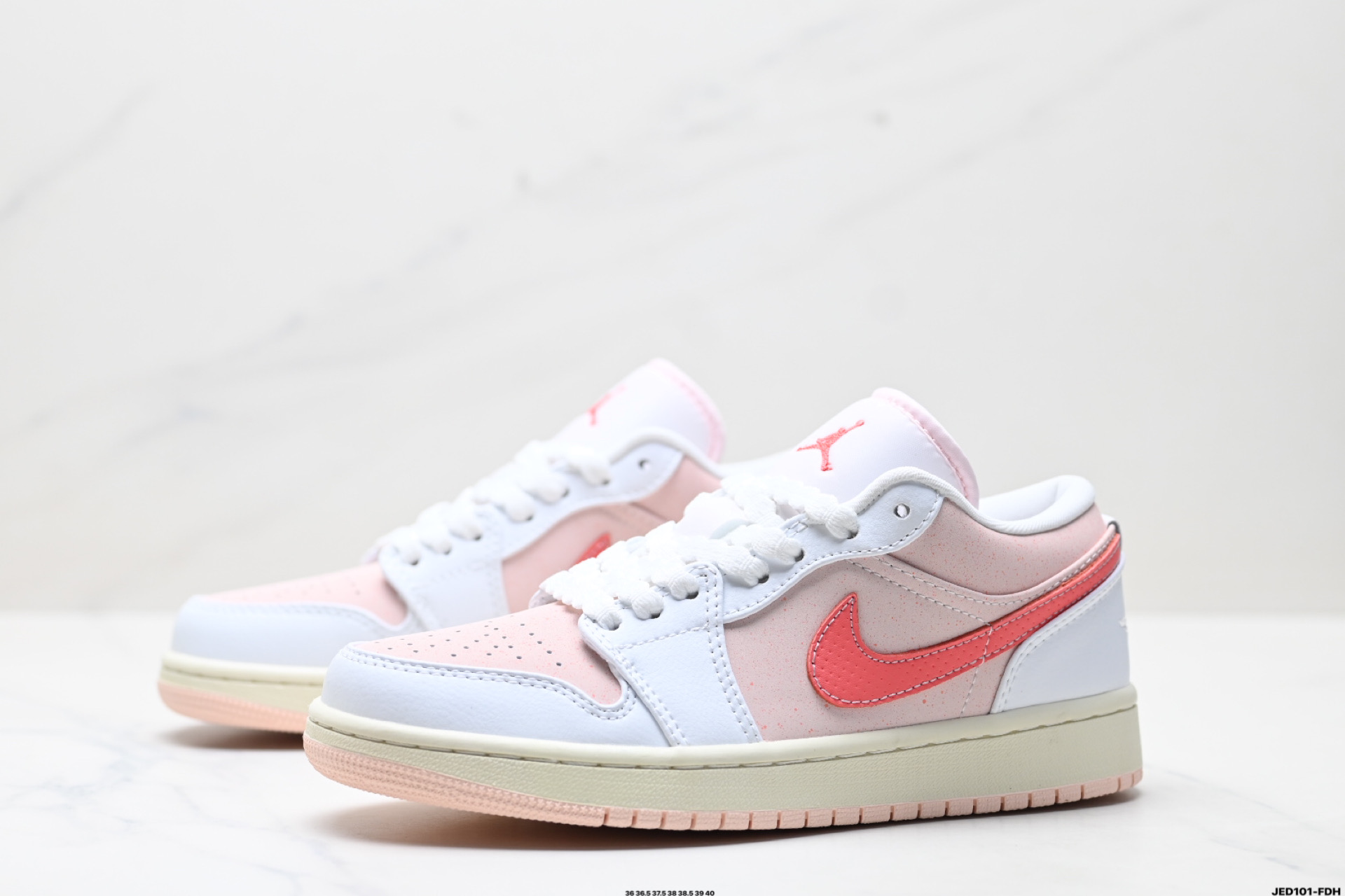 Air Jordan 1 Low Casual Sneakers - Pink/Coral, Women's Classic Style 5 i1746549511748 790 0 3