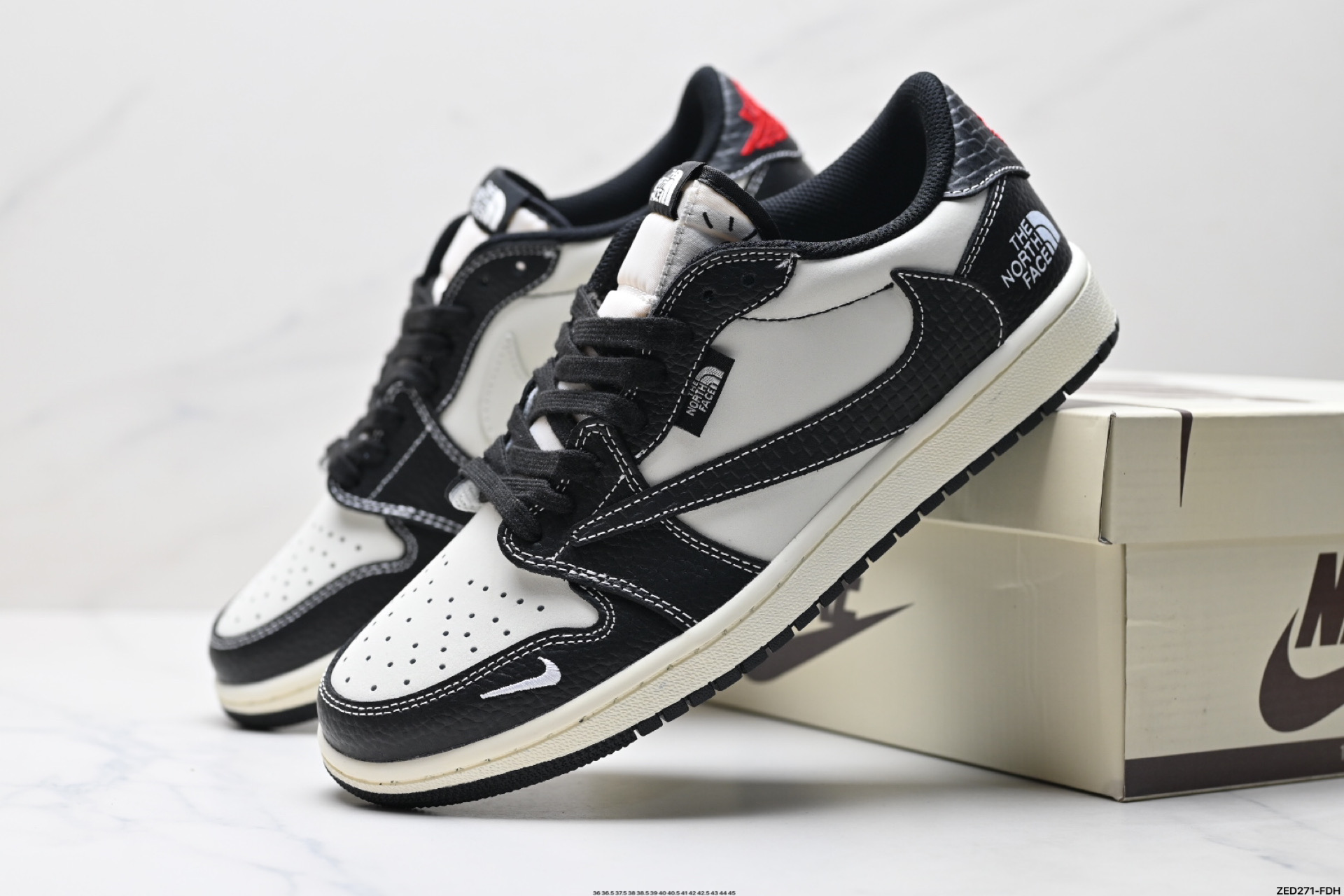 270 AJ1倒勾Travis Scott x Air Jordan 1 ” Reverse Mocha “ AJ1乔1 TS 闪电 联名倒钩 低帮文化篮球鞋 XZ5749-007