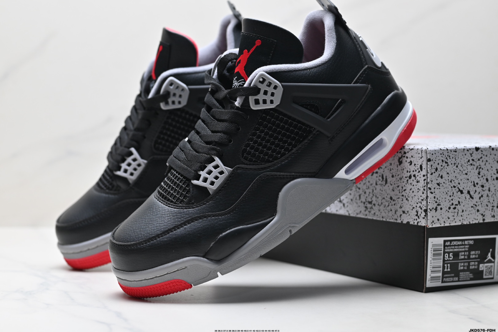 Nike Air Jordan 4 Retro Basketball Shoes - FV5029-006 - Black/Grey/Red 9 i1746551144241 1235 0 7