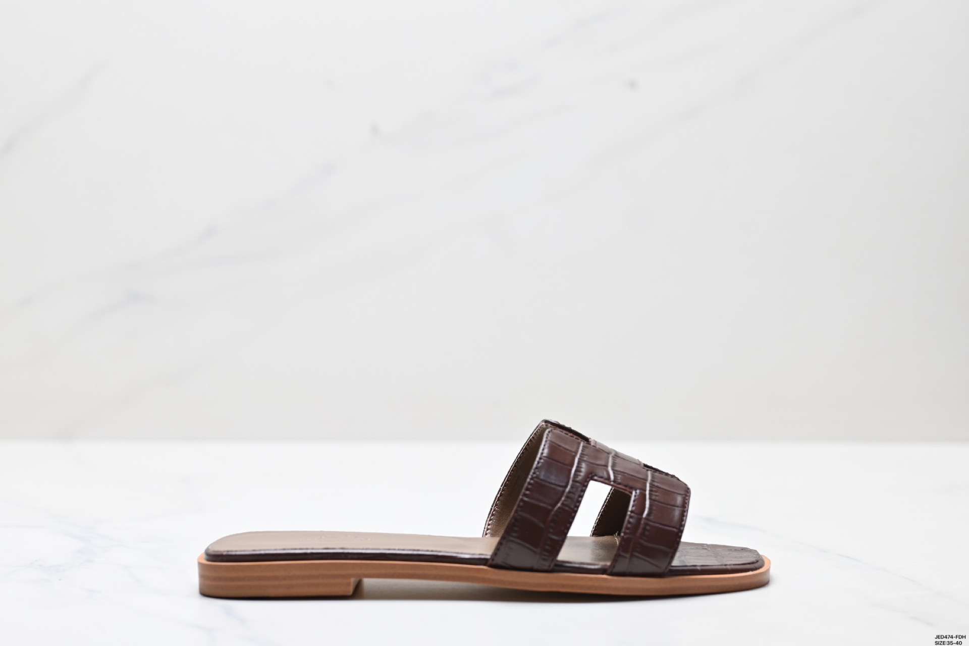 Hermes Women's Black Leather Flat Sandals, Comfortable Summer Slides 5 i1746551649994 4139 0 0