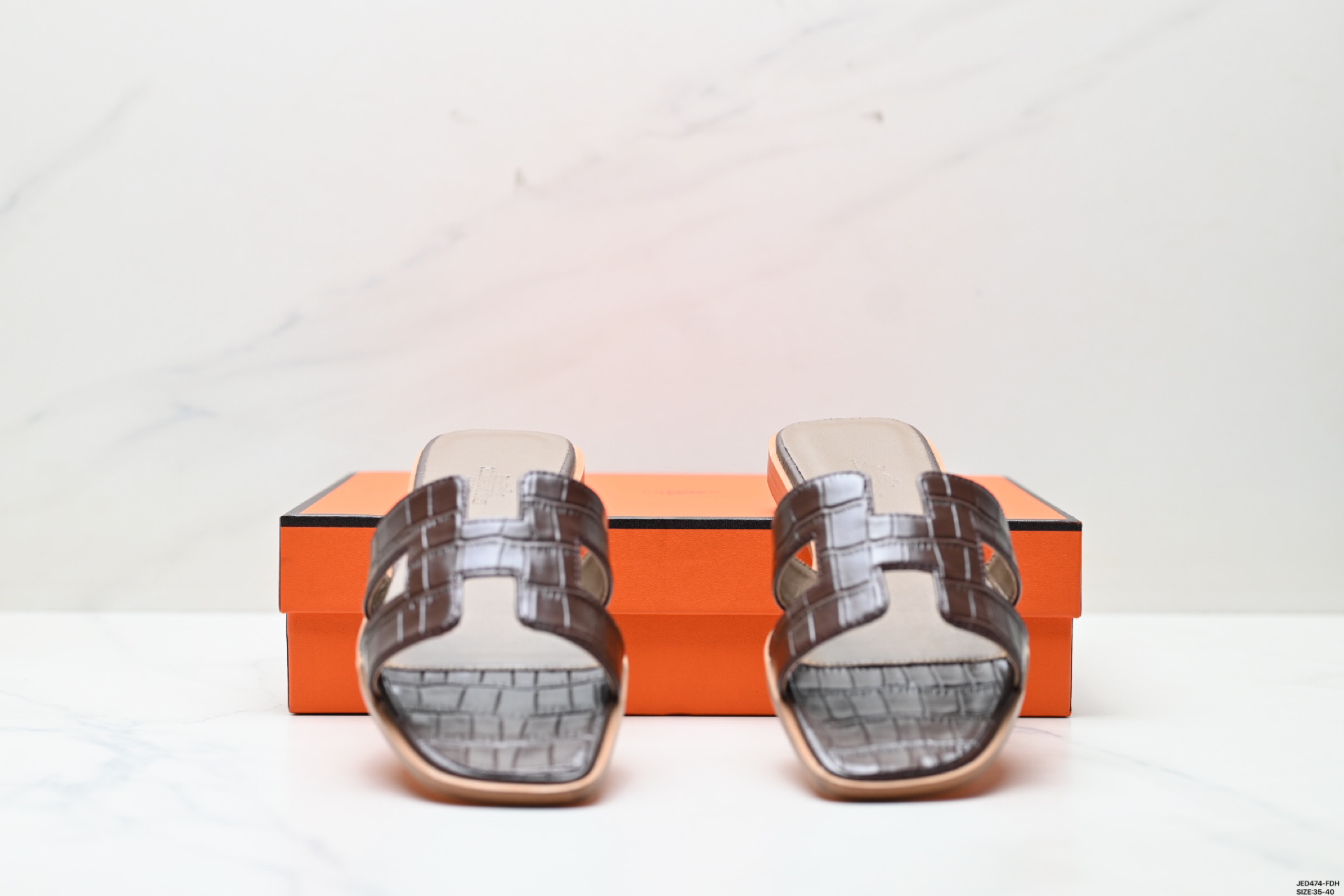 Hermes Women's Black Leather Flat Sandals, Comfortable Summer Slides 7 i1746551649995 5528 0 3