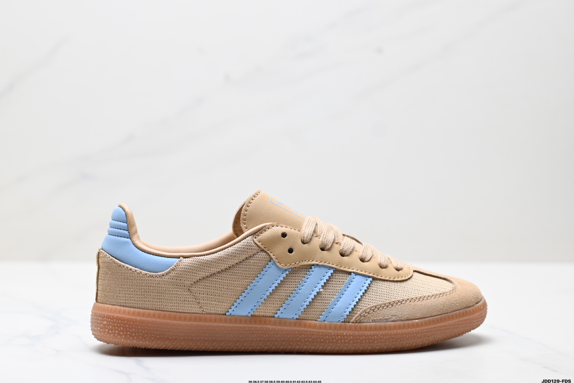 Adidas Originals Samba OG Casual Sneakers - Tan/Blue, JR8168 2 i1746634982601 5104 0 0
