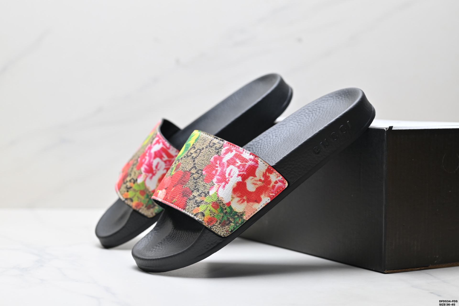 Gucci Leather Slide Sandal with Bow - Floral Print, Size 36-45 6 i1746635706292 9673 0 4