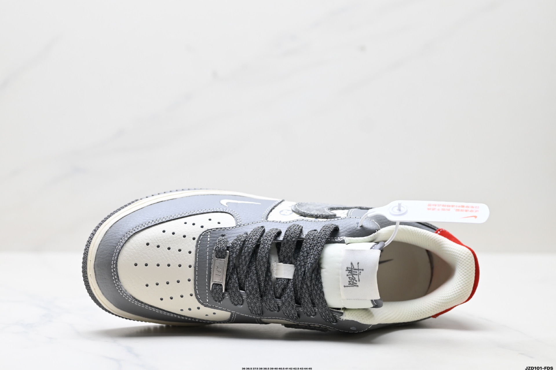 Nike Air Force 1 Low Grey White Red Casual Sneakers 3 i1746636531415 135 0 1