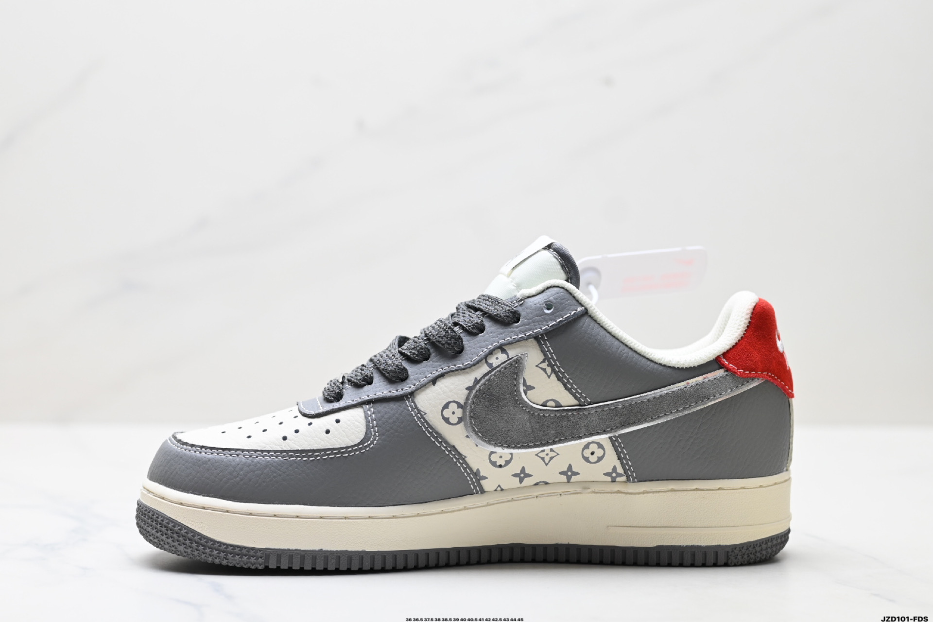 Nike Air Force 1 Low Grey White Red Casual Sneakers 4 i1746636531416 5686 0 2