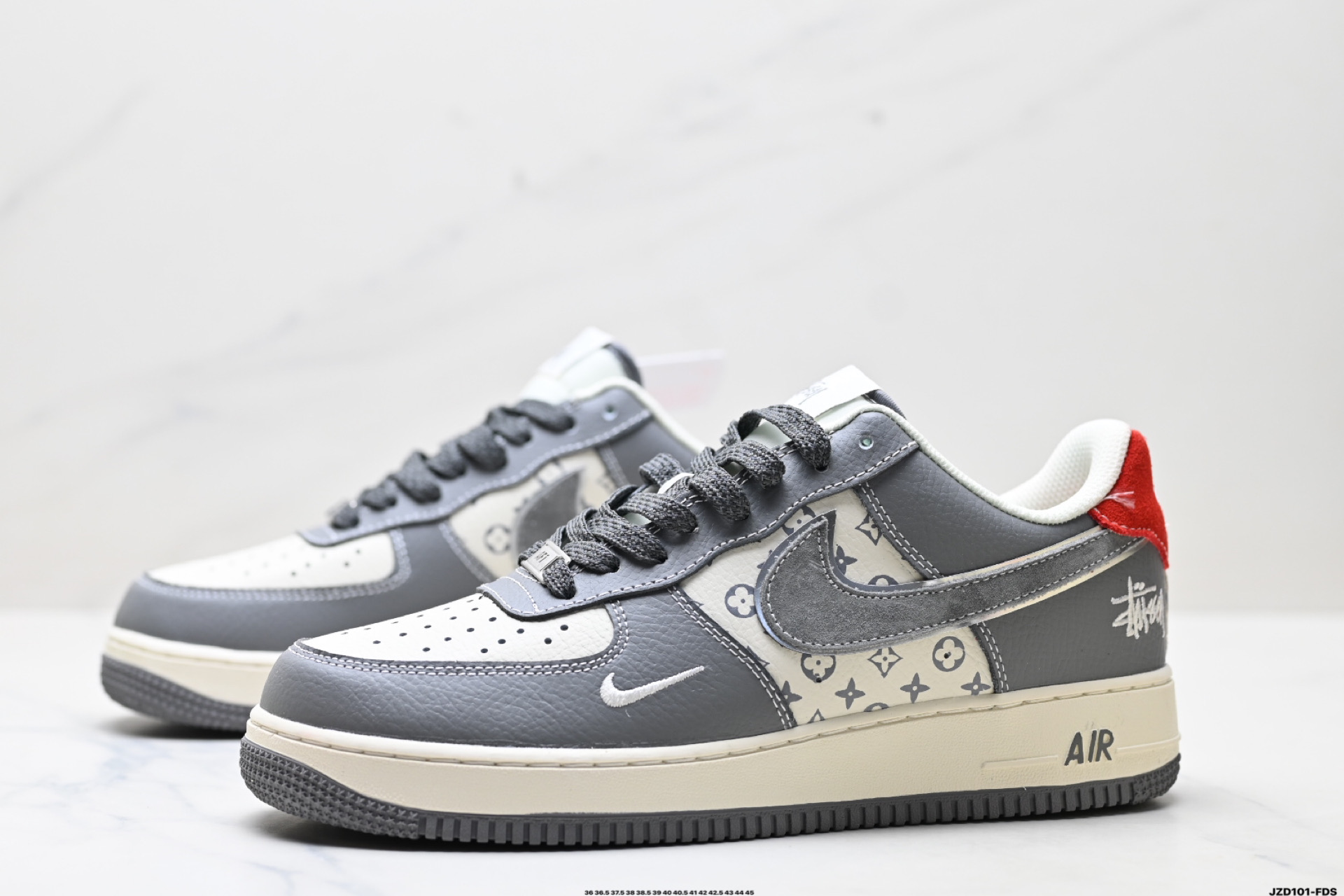 Nike Air Force 1 Low Grey White Red Casual Sneakers 5 i1746636531417 8555 0 3