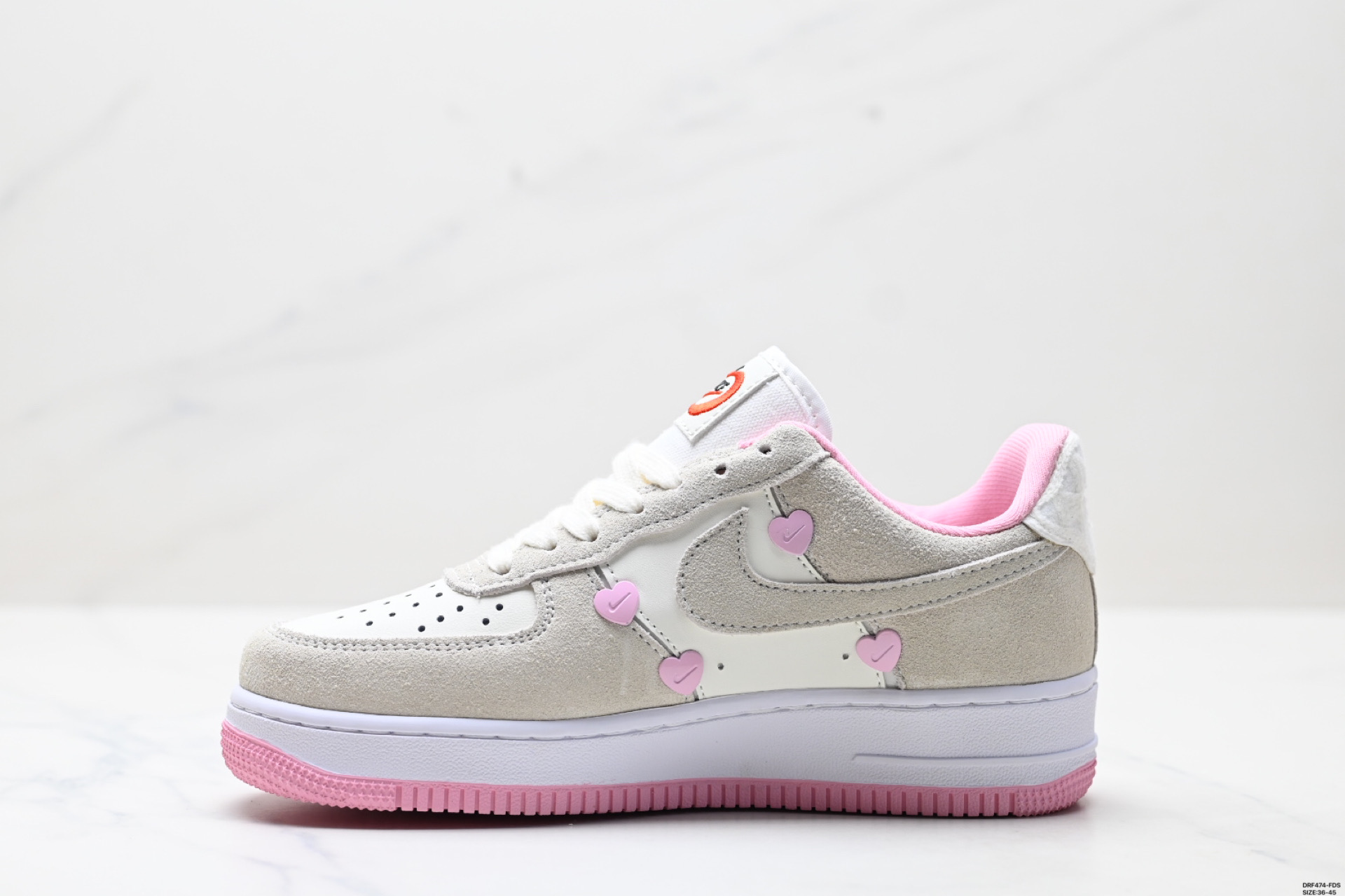 Nike Air Force 1 '07 Low Casual Sneakers with Heart Detail - Women's 4 i1746637384202 3764 0 2