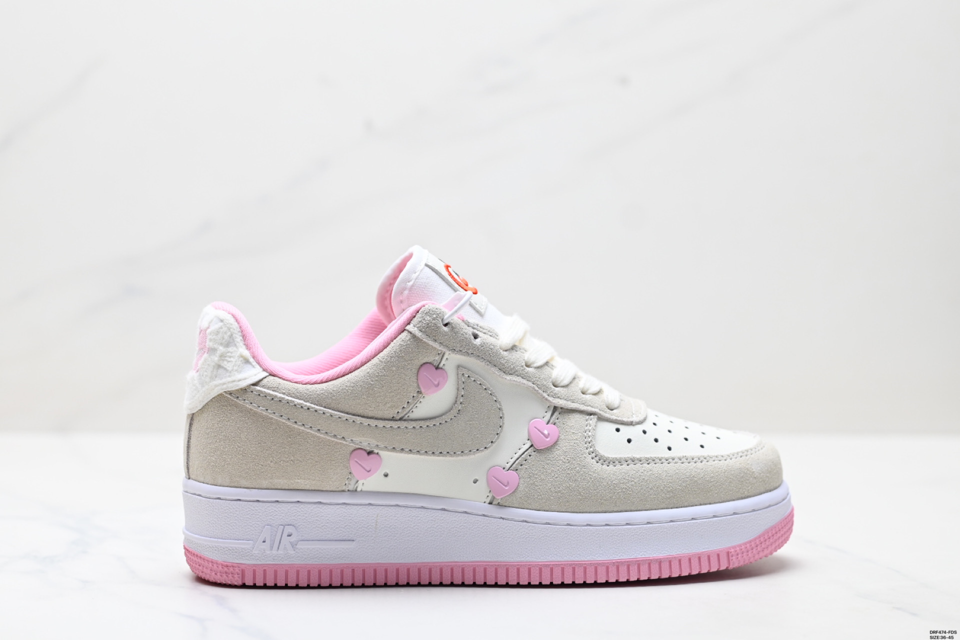 Nike Air Force 1 '07 Low Casual Sneakers with Heart Detail - Women's 2 i1746637384202 5044 0 0