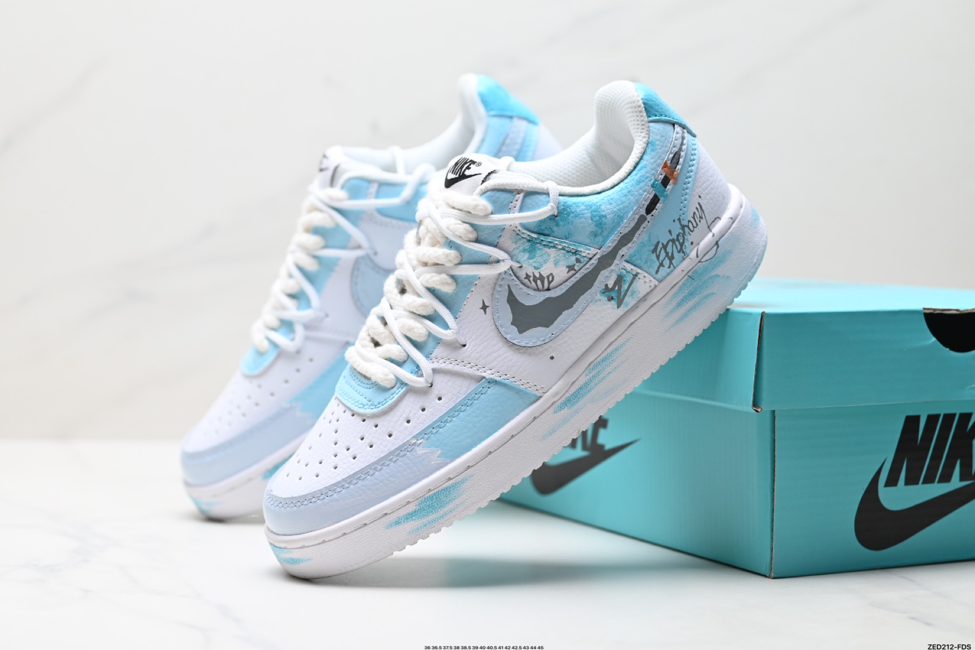 270 NIKE COURT VISION LO ‘DIY’定制 低帮百搭 透气休闲运动板鞋 DH2987-218