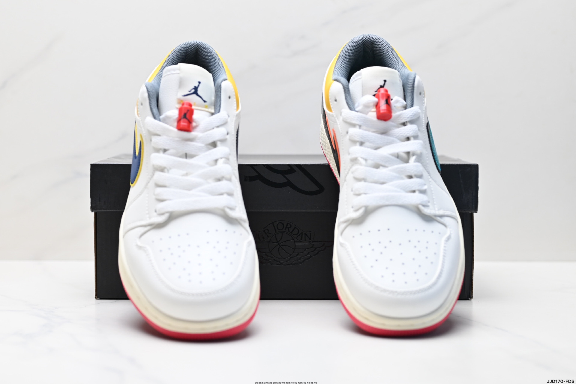 Nike Air Jordan 1 Low SE Casual Shoes - White/Blue/Yellow - HV4511-133 8 i1746639972611 5257 0 6