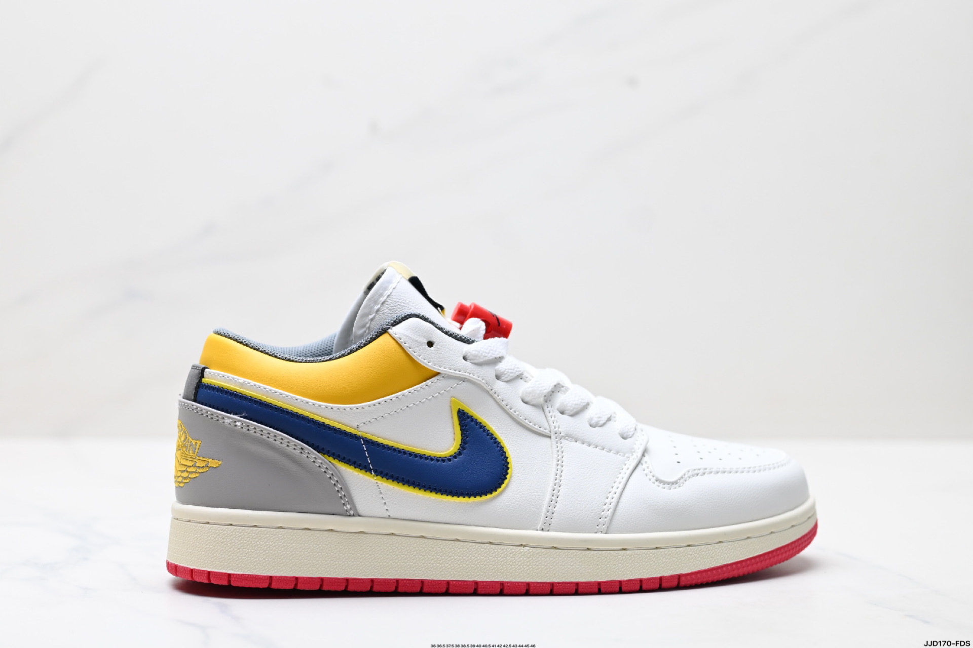 Nike Air Jordan 1 Low SE Casual Shoes - White/Blue/Yellow - HV4511-133 2 i1746639972611 729 0 0