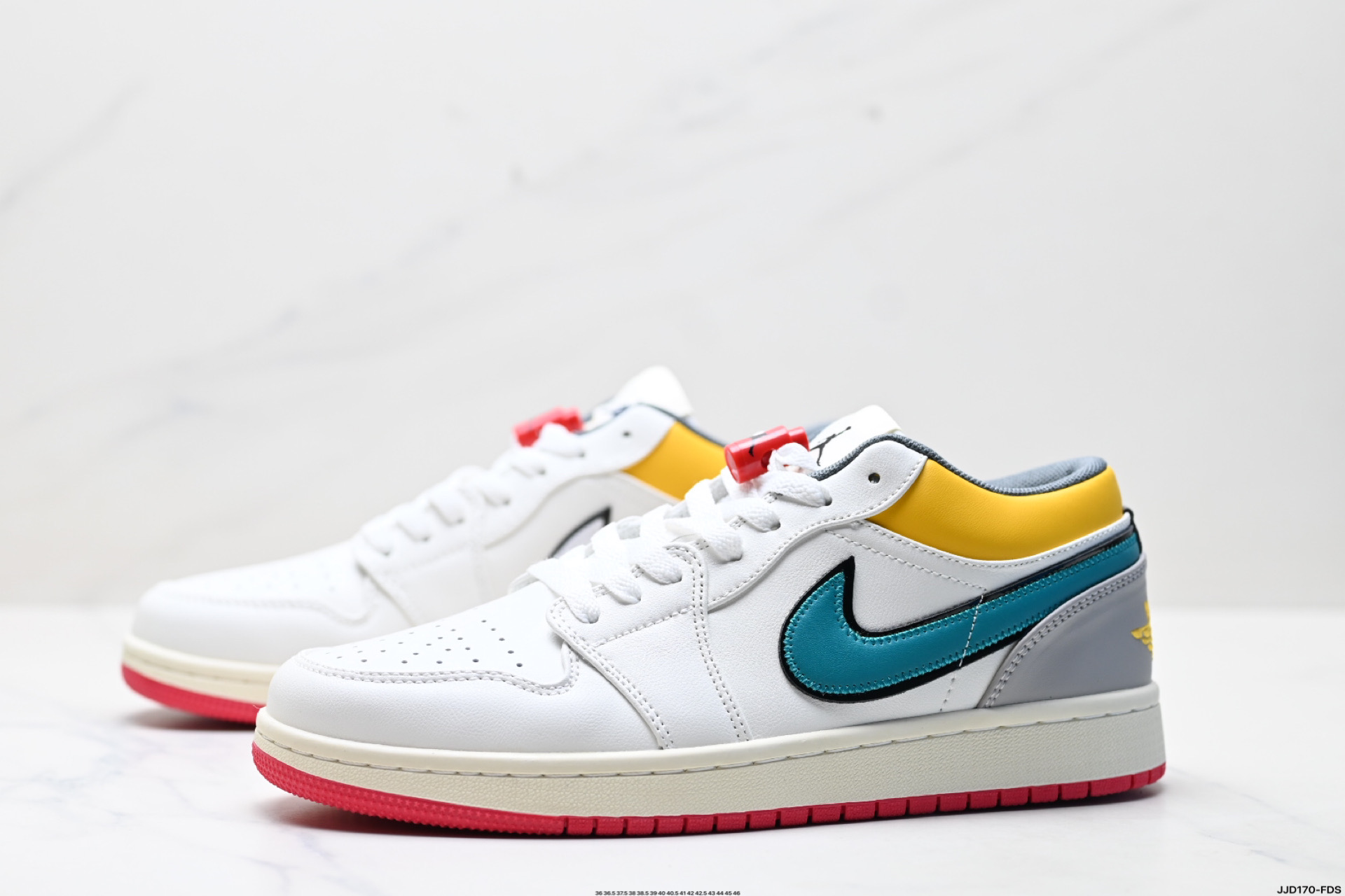 Nike Air Jordan 1 Low SE Casual Shoes - White/Blue/Yellow - HV4511-133 5 i1746639973860 8586 0 3