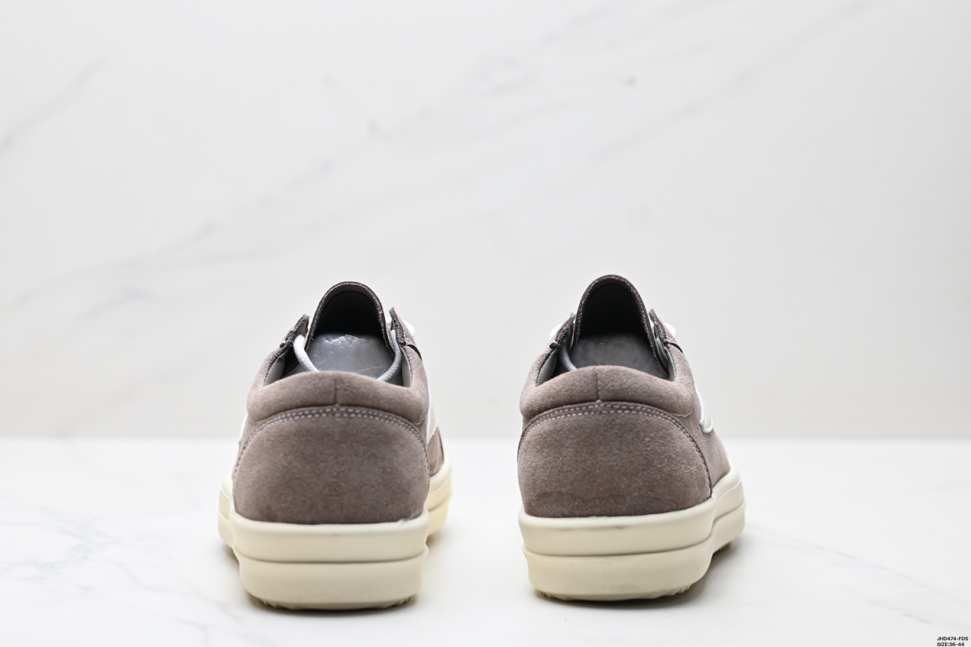RICK OWENS Hollywood Leather Low-Top Sneakers - Round Toe & Lace-Up 7 i1746640713701 8049 0 5