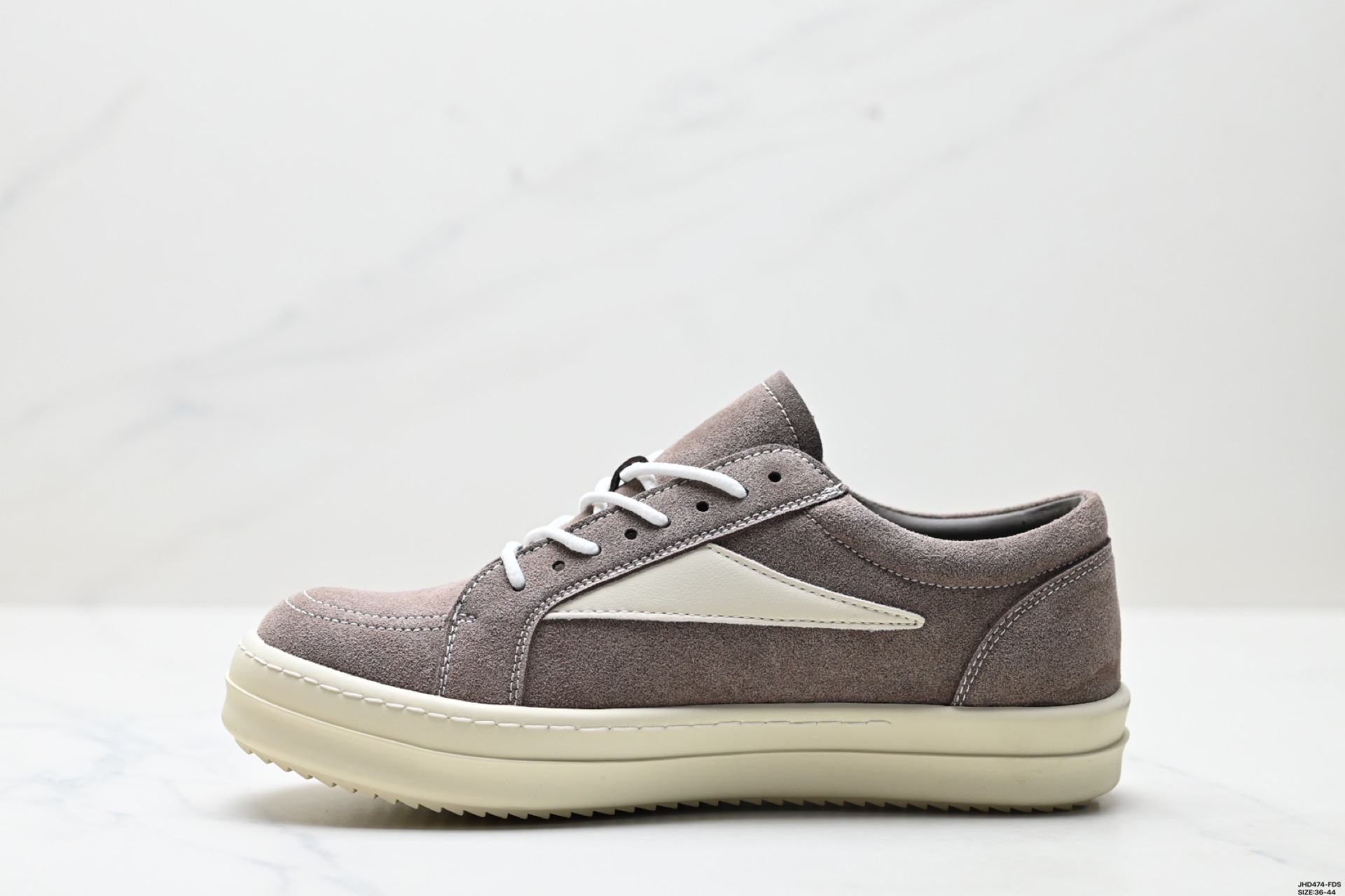 RICK OWENS Hollywood Leather Low-Top Sneakers - Round Toe & Lace-Up 4 i1746640713702 3425 0 2