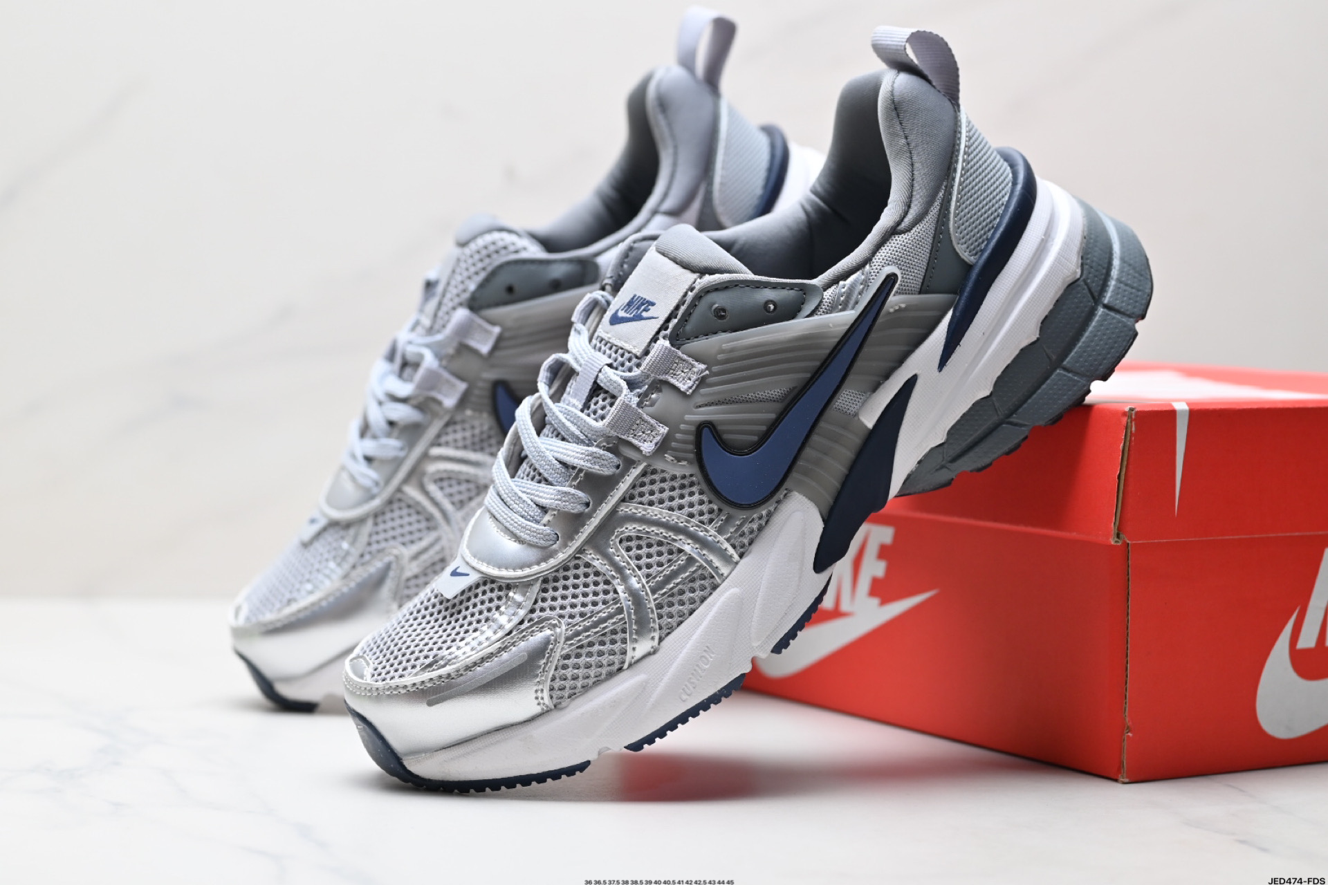 Nike V2K Run Running Shoes - Retro Style, Breathable Mesh, Gray/Silver 3 i1746640852500 8122 0 7