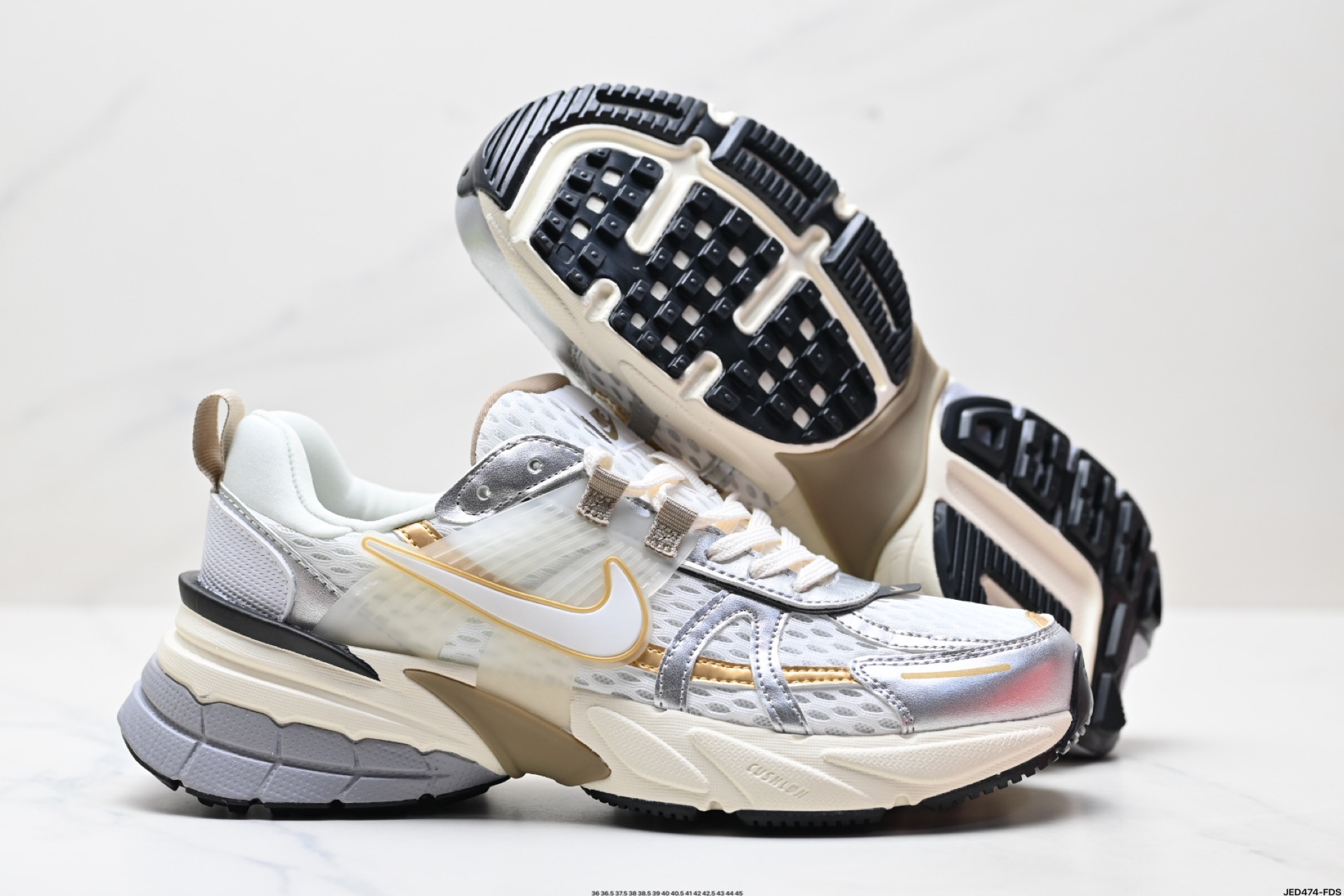 Nike V2K Run Running Shoes - Retro Style, Breathable Mesh, Gray/Silver 10 i1746640911188 4863 0 4