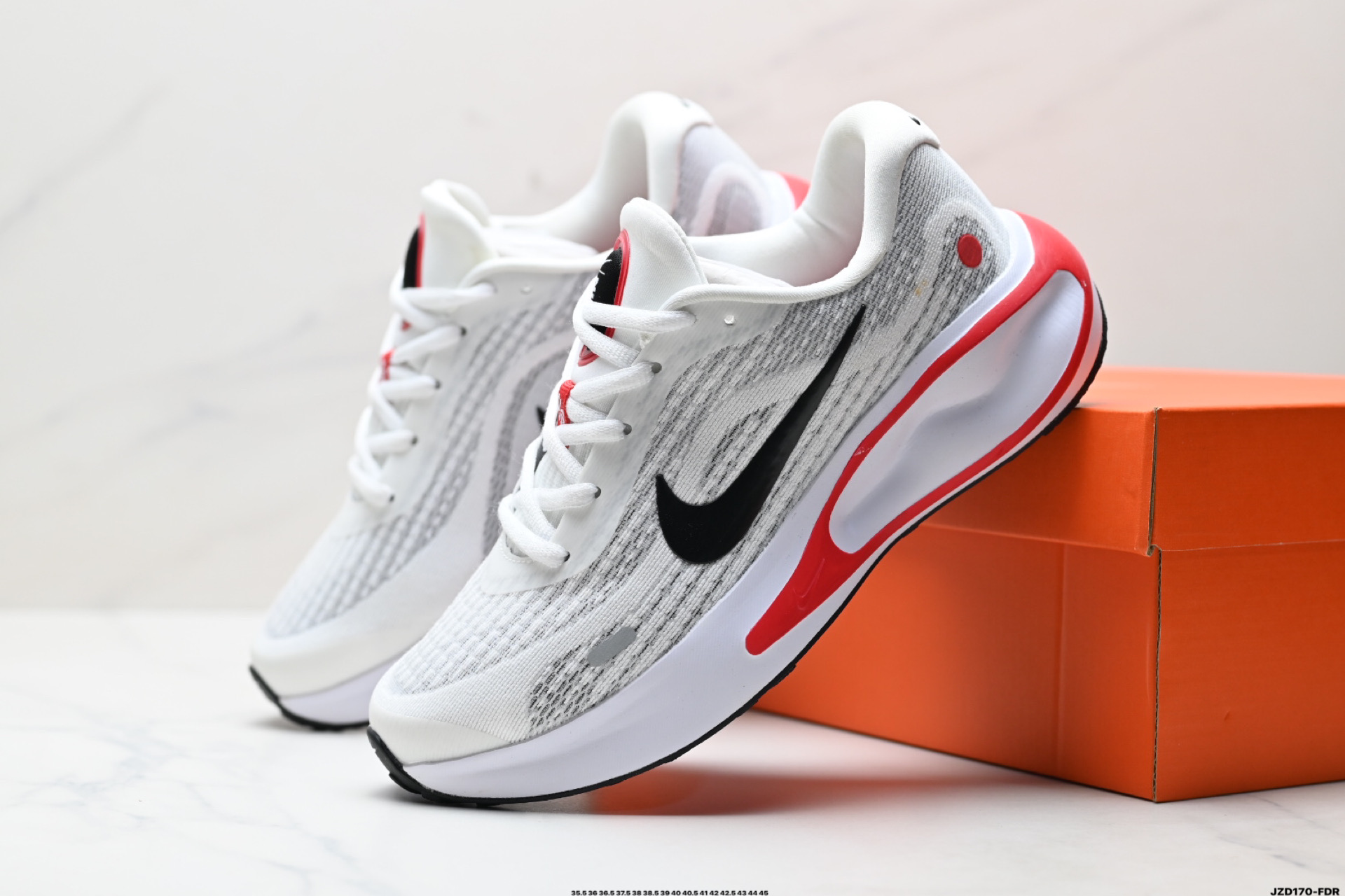 Nike Journey Run White/Red Running Shoes - Enhanced Cushioning & Stability 2 i1746720797088 6319 0 7