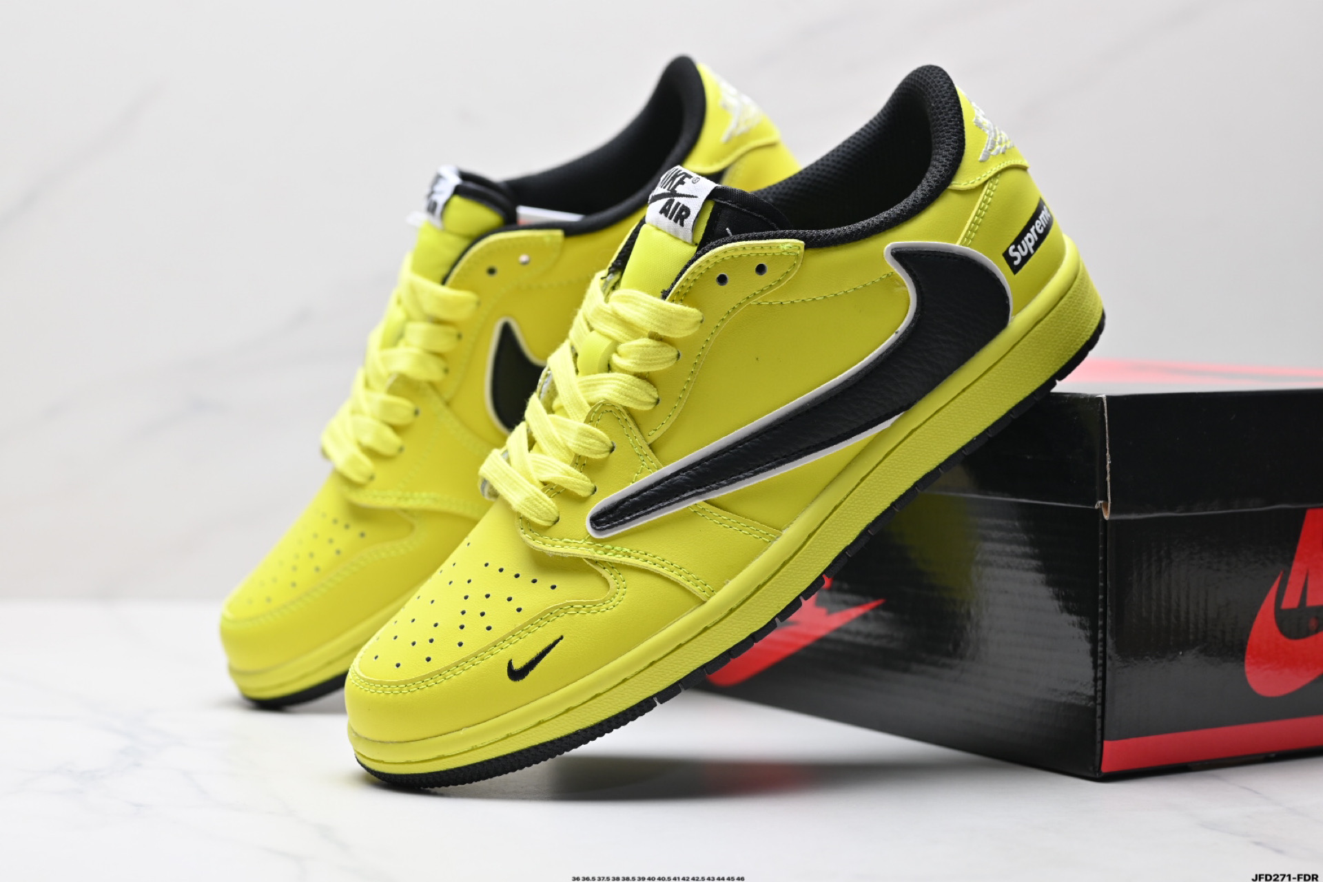 Air Jordan 1 Low Travis Scott Supreme Custom Yellow Sneakers, Limited Edition 3 i1746721715809 5017 0 7