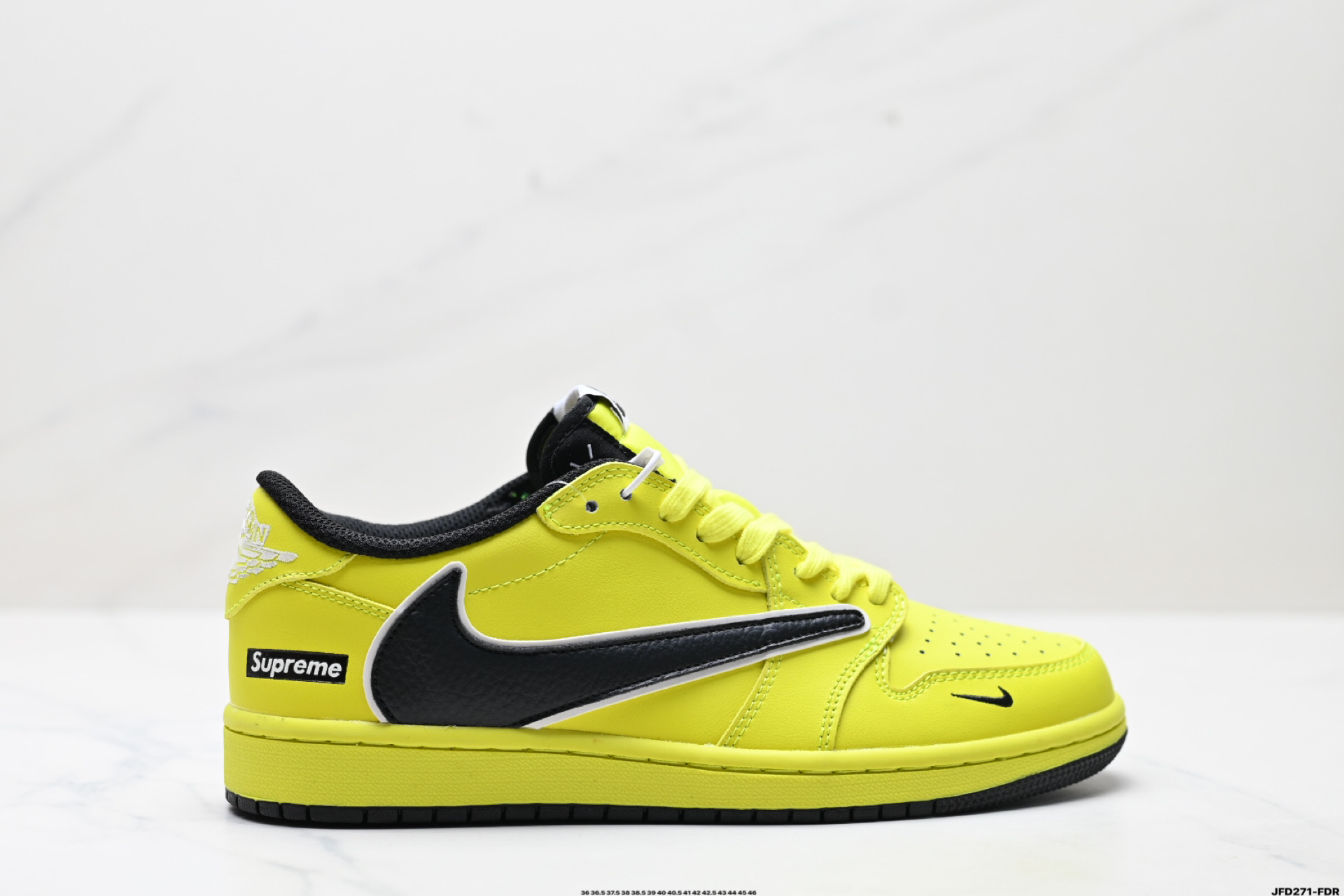Air Jordan 1 Low Travis Scott Supreme Custom Yellow Sneakers, Limited Edition 2 i1746721717414 876 0 0