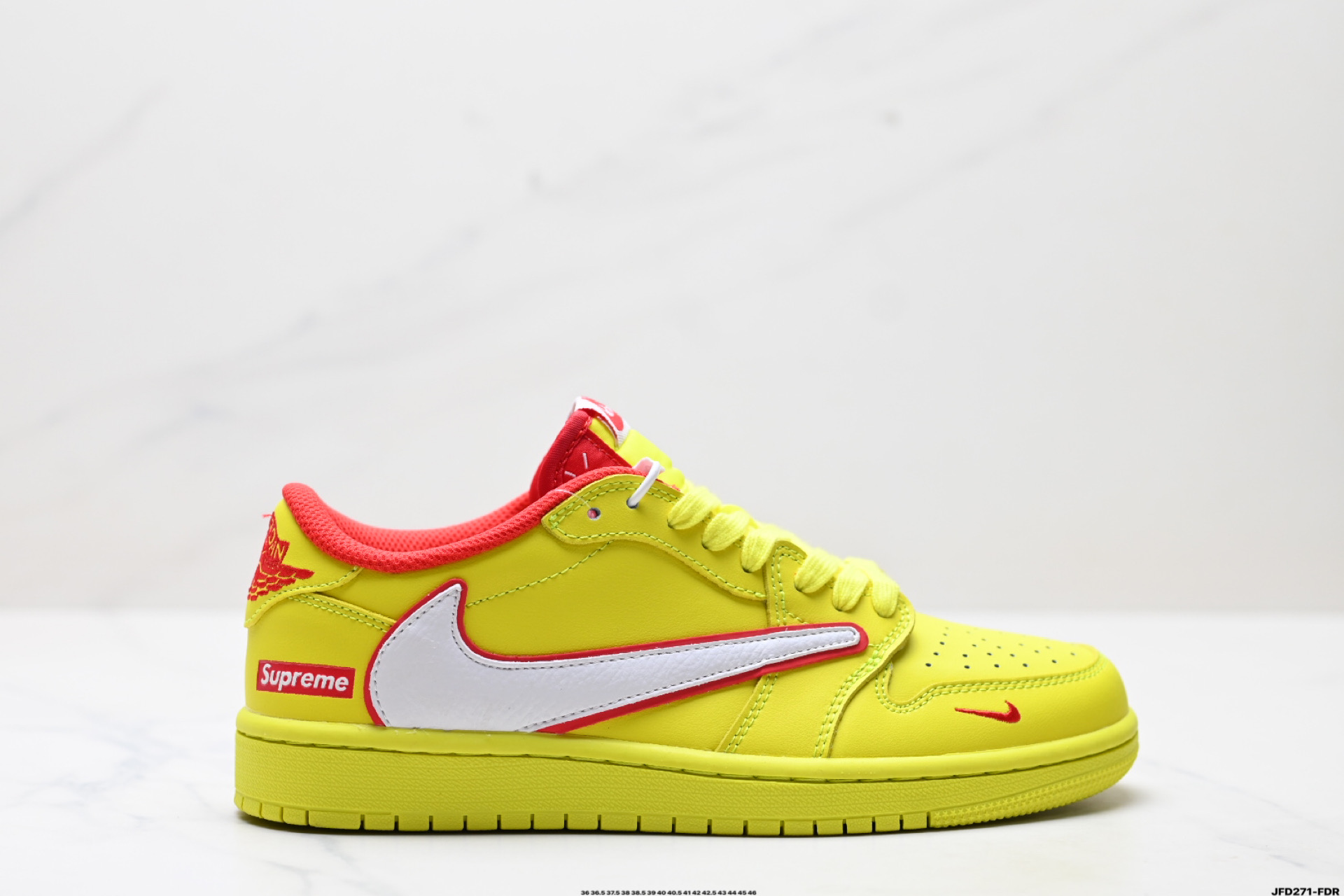 Air Jordan 1 Low Travis Scott Supreme Custom Yellow Sneakers, Limited Edition 5 i1746721753495 4394 0 0