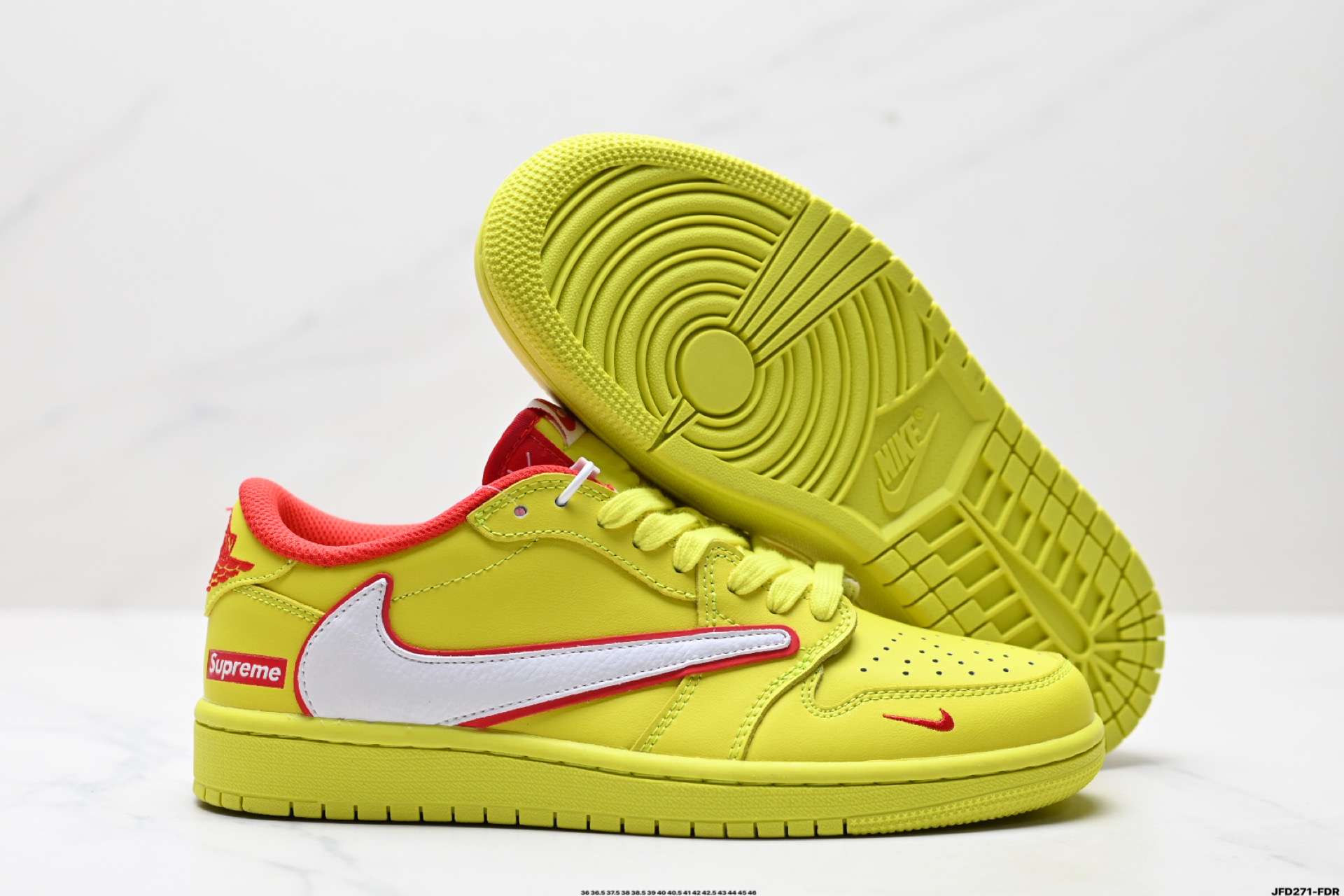 Air Jordan 1 Low Travis Scott Supreme Custom Yellow Sneakers, Limited Edition 7 i1746721754693 2298 0 4
