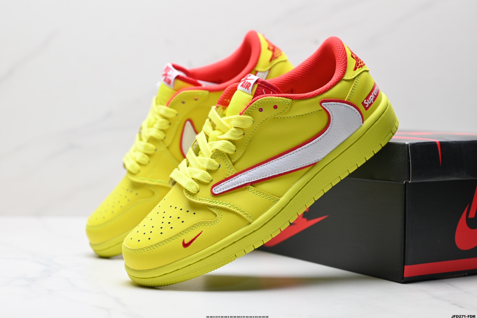 Air Jordan 1 Low Travis Scott Supreme Custom Yellow Sneakers, Limited Edition 6 i1746721754693 5957 0 7
