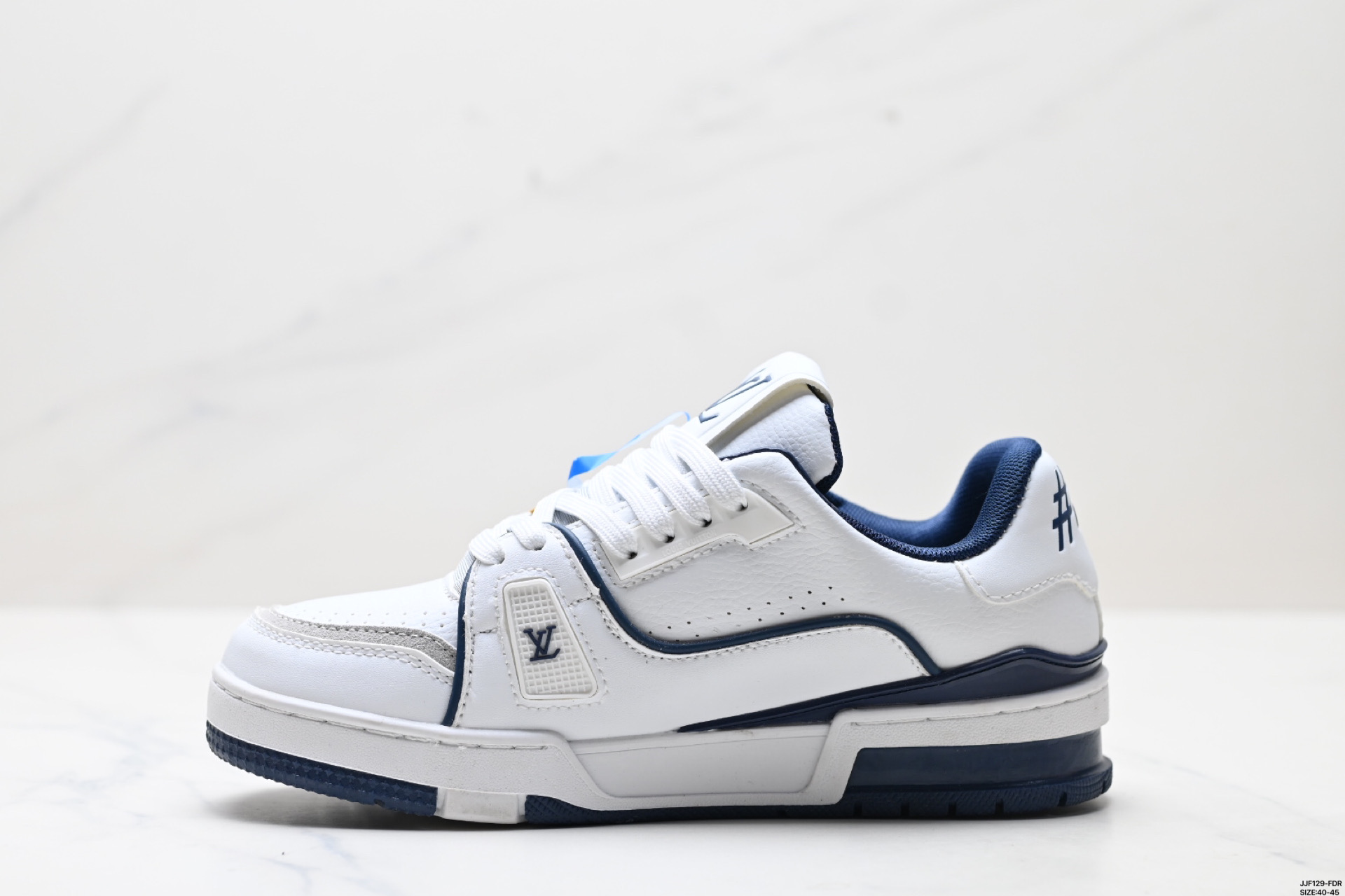 Louis Vuitton Trainer Sneaker Low White/Blue Casual Shoes, Sizes 40-45 4 i1746724721037 2777 0 2