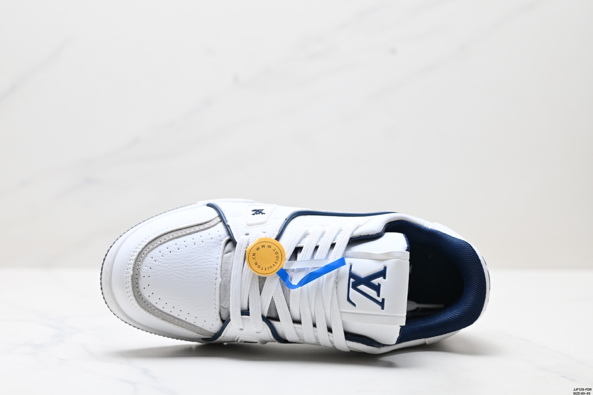 Louis Vuitton Trainer Sneaker Low White/Blue Casual Shoes, Sizes 40-45 3 i1746724722625 8524 0 1