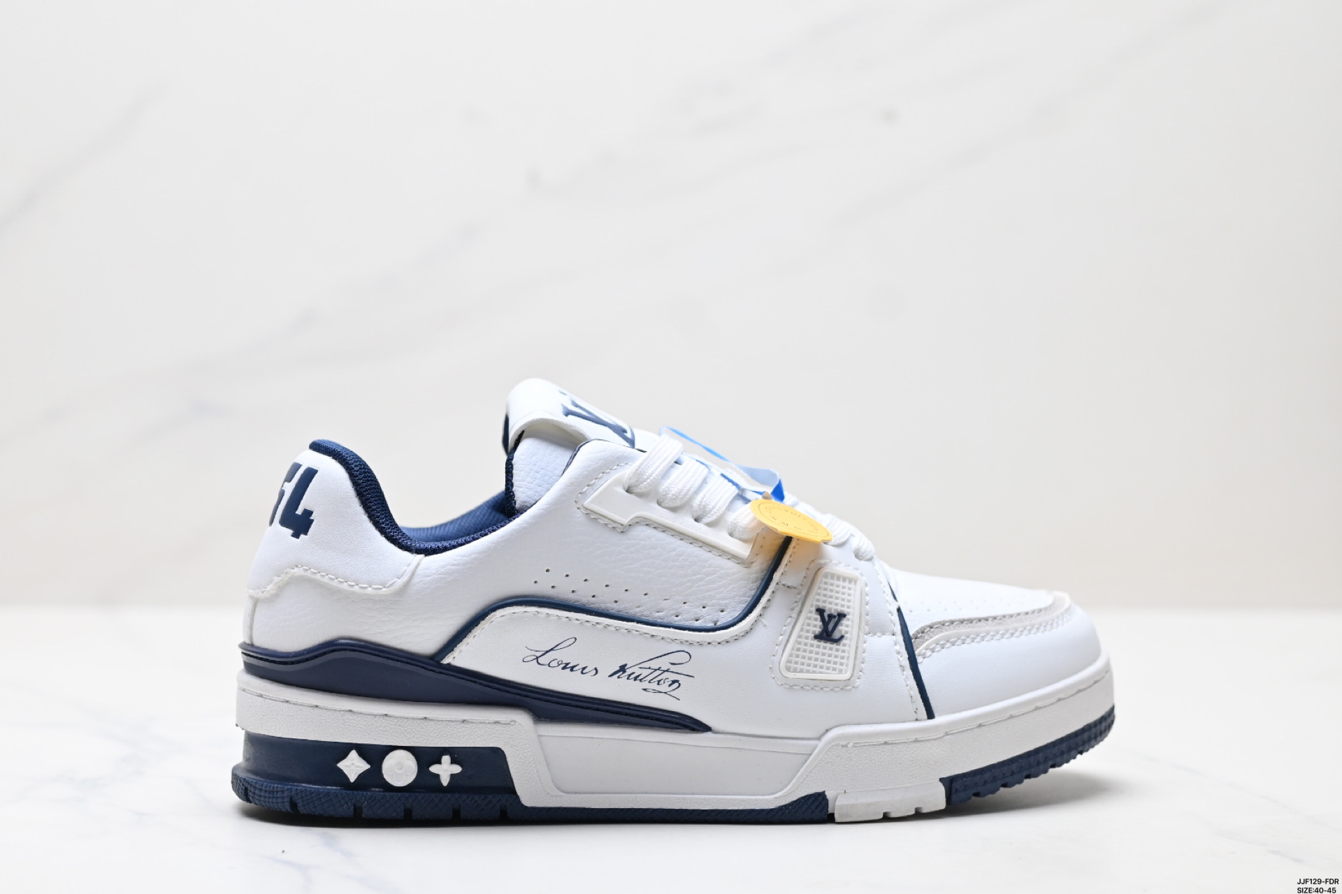Louis Vuitton Trainer Sneaker Low White/Blue Casual Shoes, Sizes 40-45 2 i1746724722626 1275 0 0