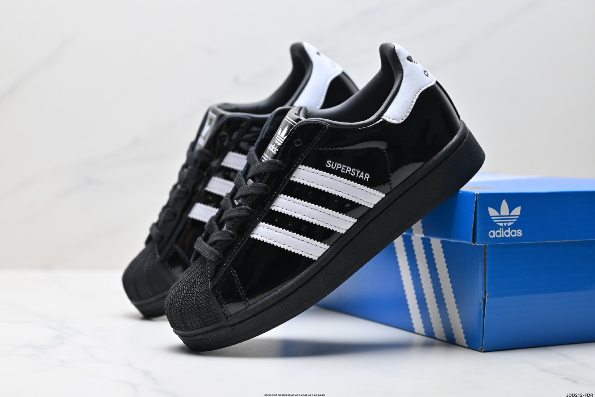 Adidas Superstar Black Patent Leather Low-Top Unisex Sneaker JH7756 9 i1746724076858 5702 0 7