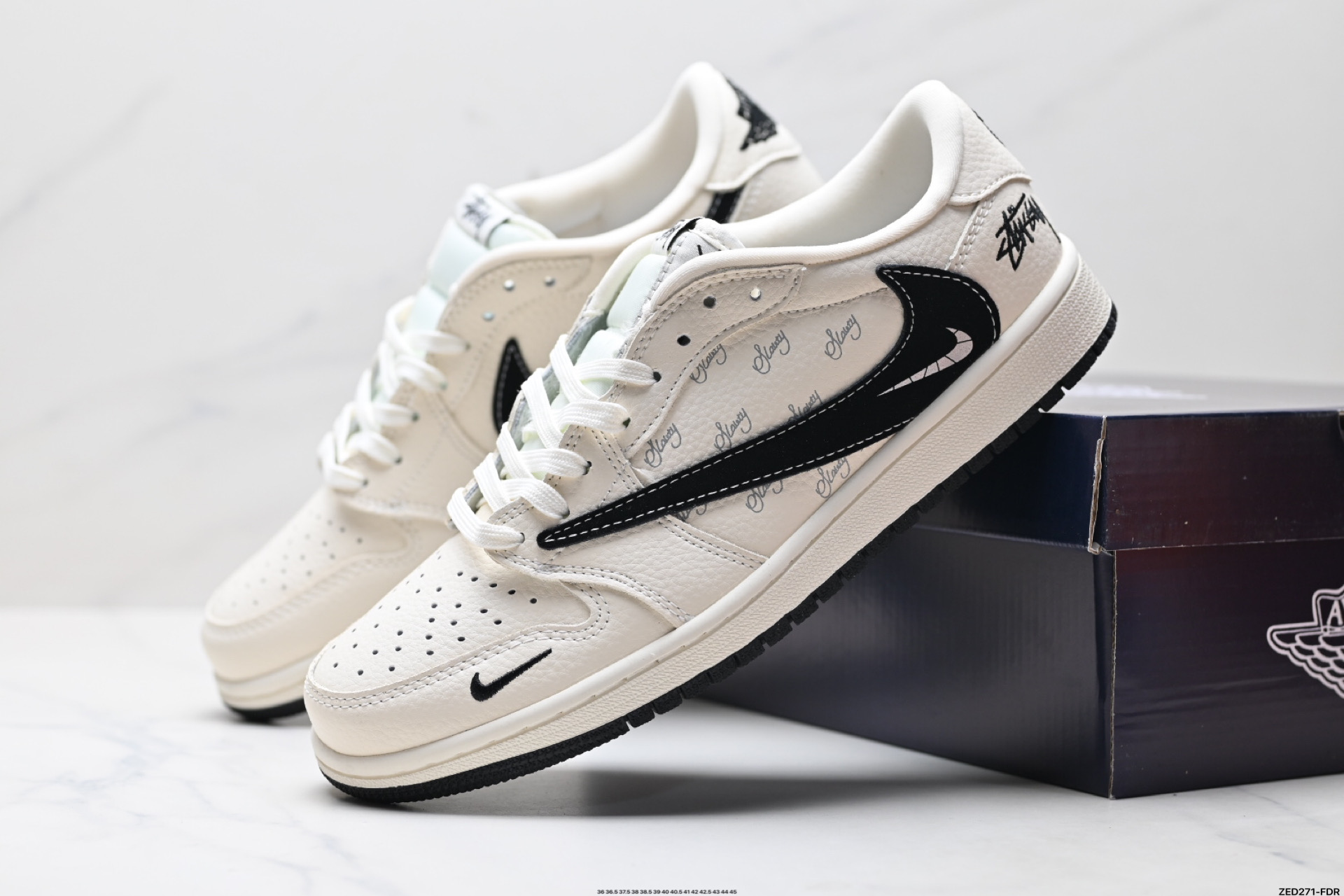 Air Jordan 1 Low x Stussy, Premium Leather, Comfortable Fit, Durable Outsole 9 i1746724801392 5443 0 7