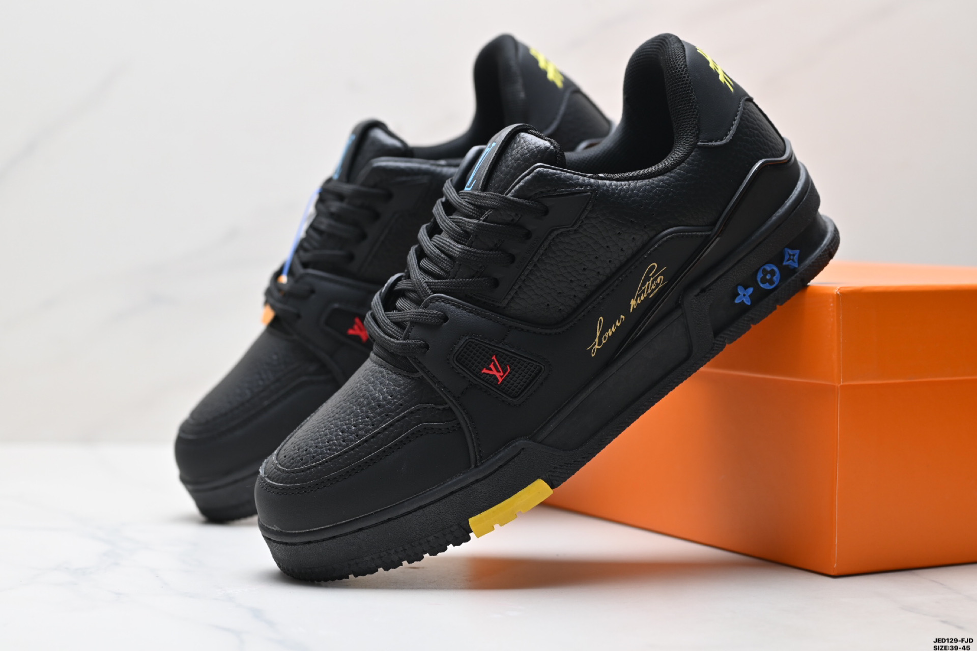 Louis Vuitton Trainer Sneaker Low Blue Denim Casual Shoes Size 39-45 23 i1746808462279 9892 0 7