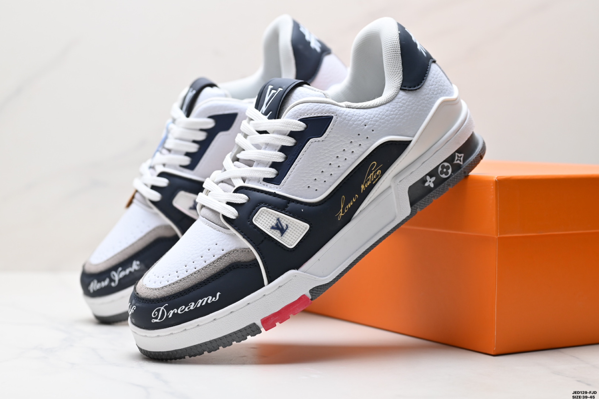 Louis Vuitton Trainer Sneaker Low Blue Denim Casual Shoes Size 39-45 24 i1746808485682 5952 0 7