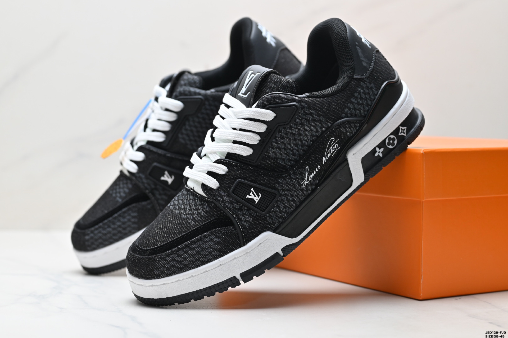 Louis Vuitton Trainer Sneaker Low Blue Denim Casual Shoes Size 39-45 10 i1746808560885 5845 0 8