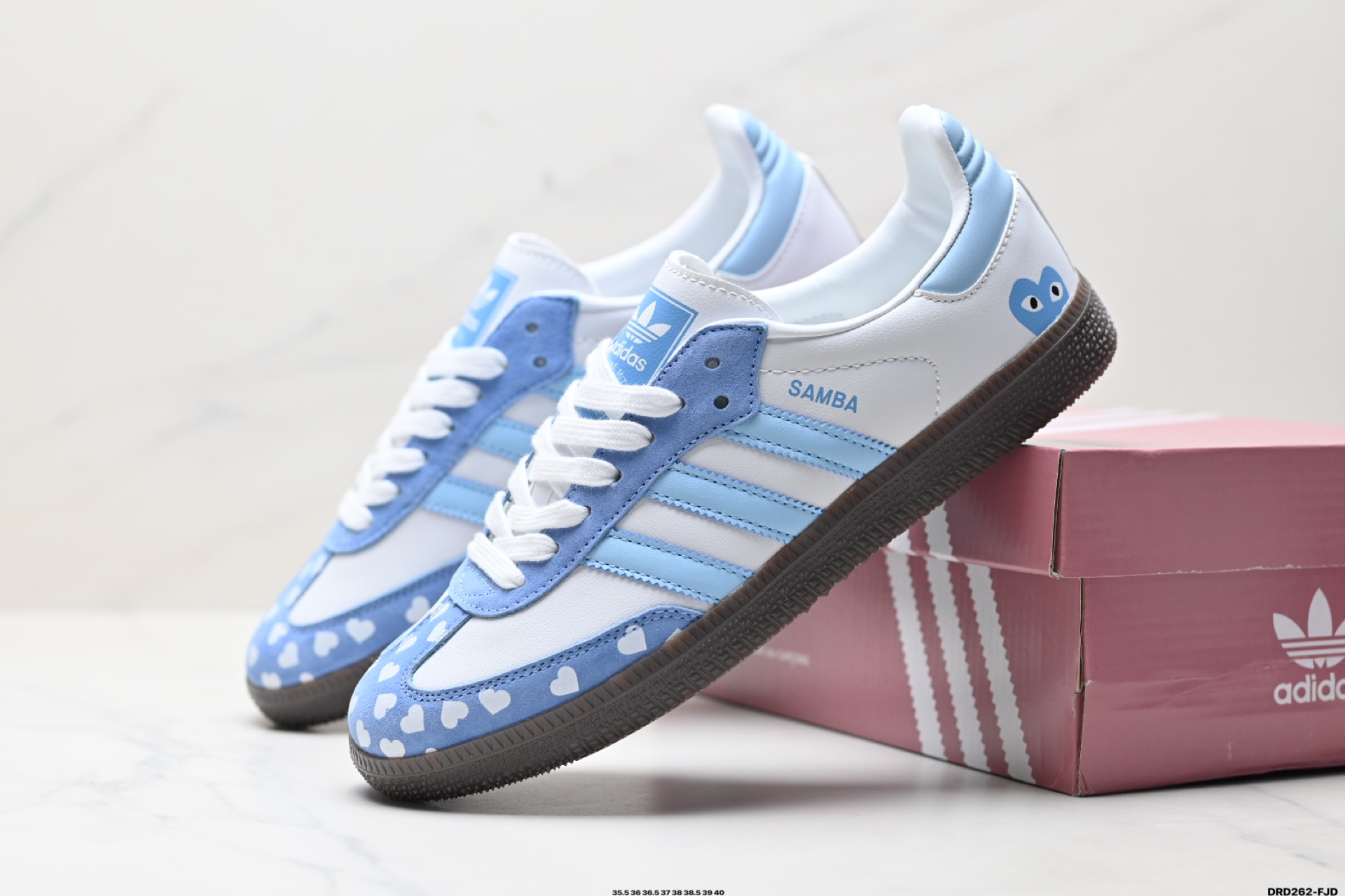 Adidas Originals Samba OG Light Blue Heart Low-Top Sneakers FW2413 9 i1746808998690 2531 0 7