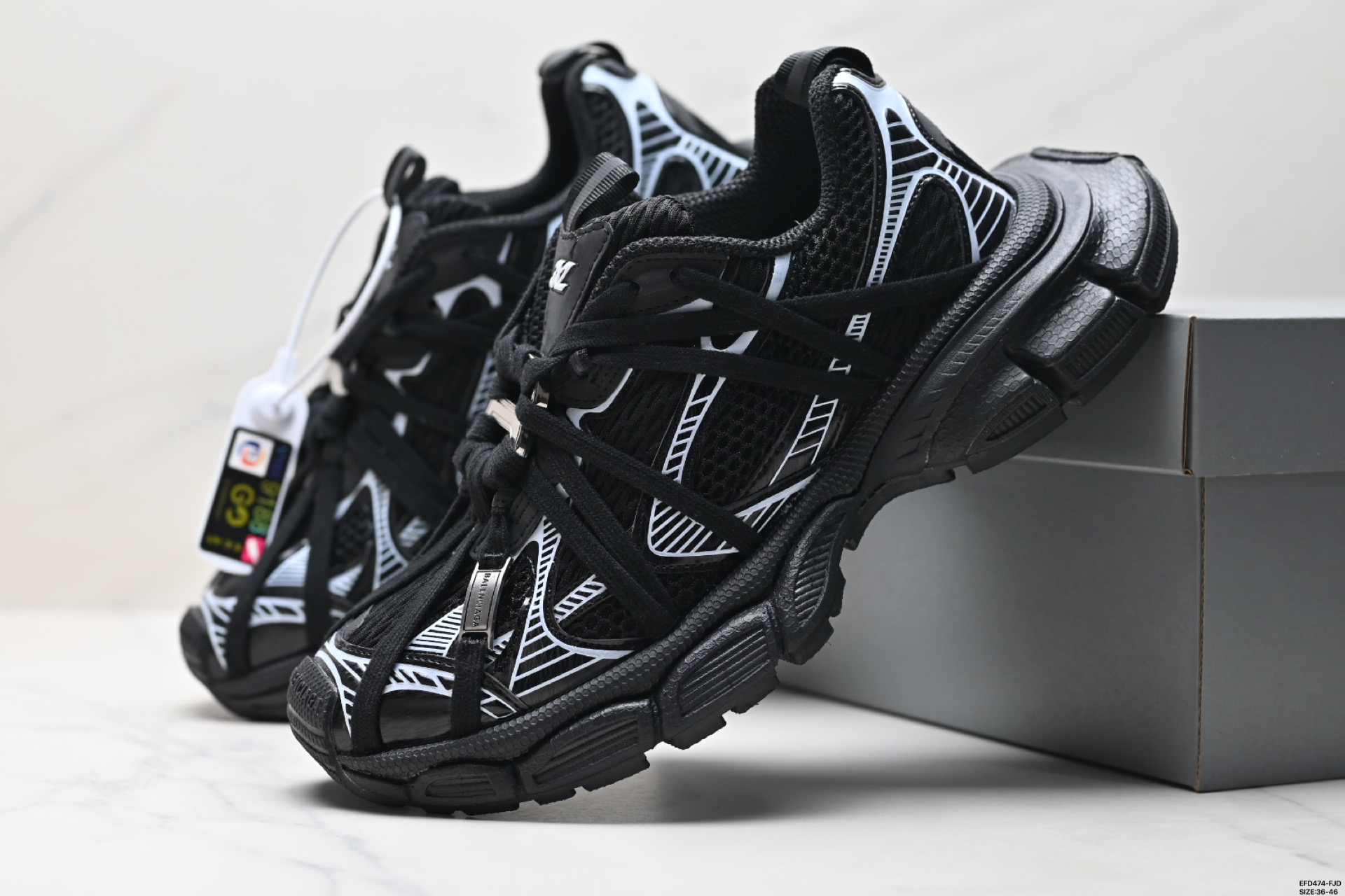 BALENCIAGA 3XL Sneakers 3+ 巴黎世家 系列低帮复古老爹鞋 734734 W3XL5 9110