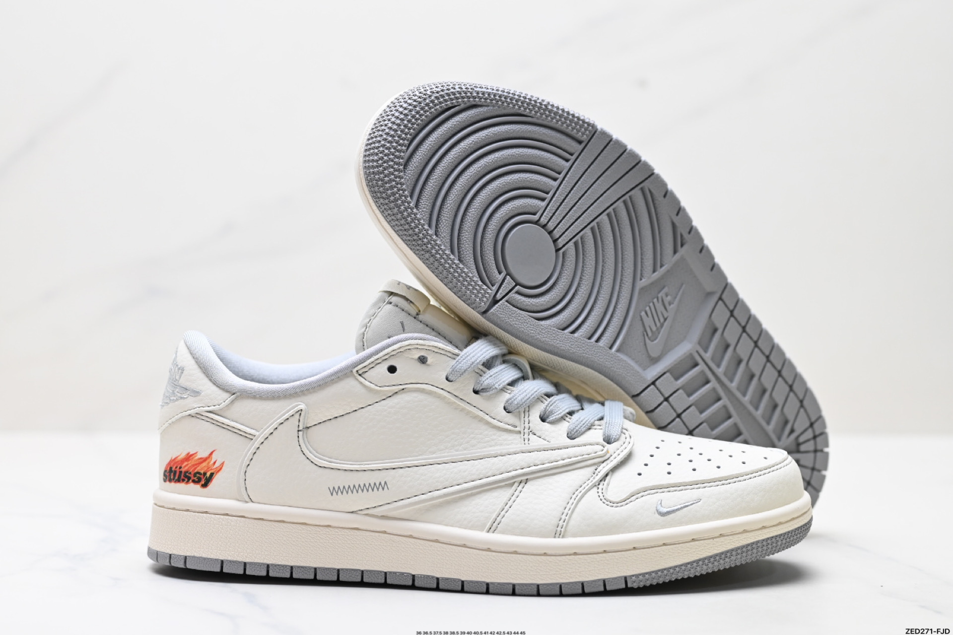 AJ1倒勾Travis Scott x Air Jordan 1 ” Reverse Mocha “ AJ1乔1 TS 闪电 联名倒钩 低帮文化篮球鞋 ZH2598-228