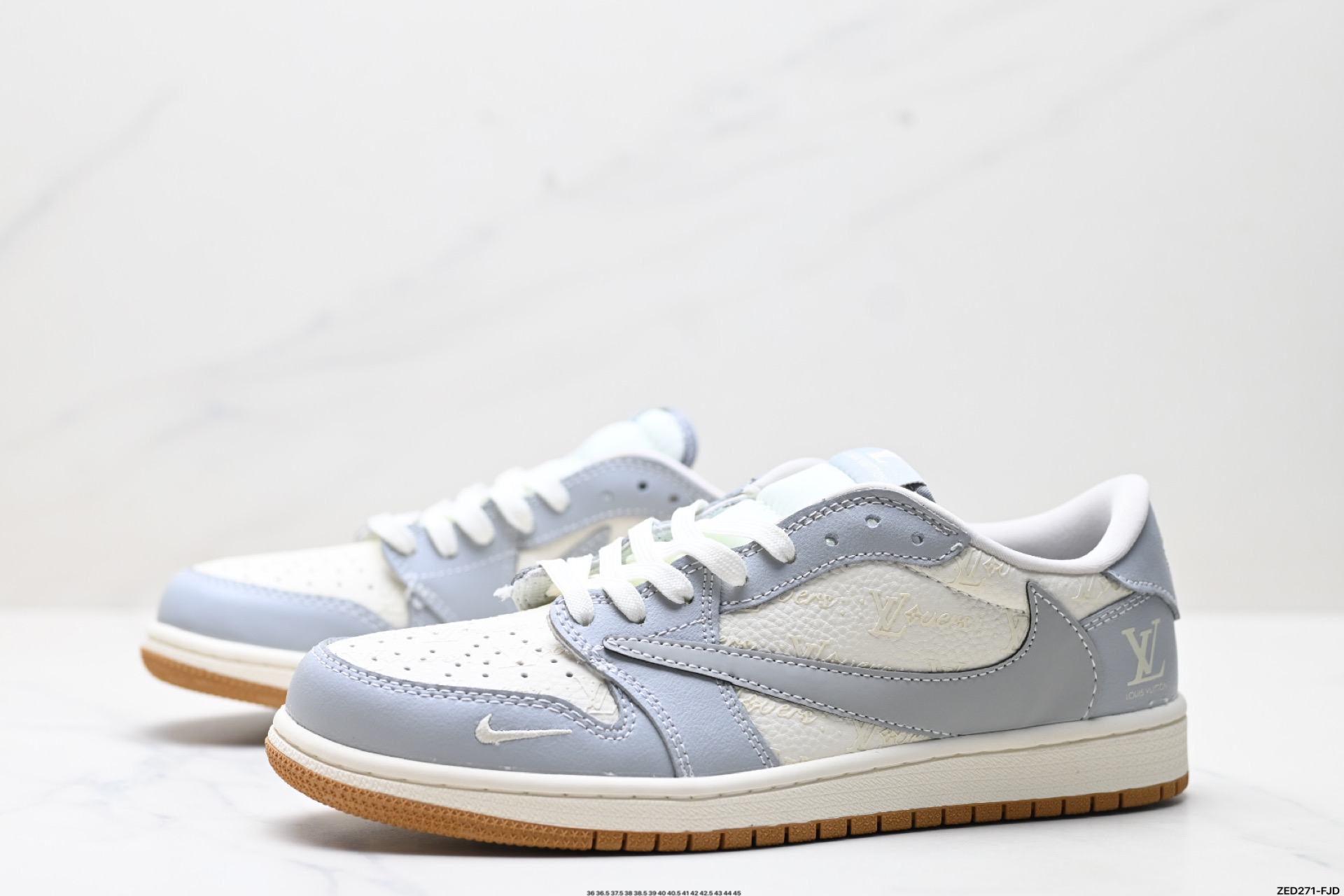 270 AJ1倒勾Travis Scott x Air Jordan 1 ” Reverse Mocha “ AJ1乔1 TS 闪电 联名倒钩 低帮文化篮球鞋 XS2024-057