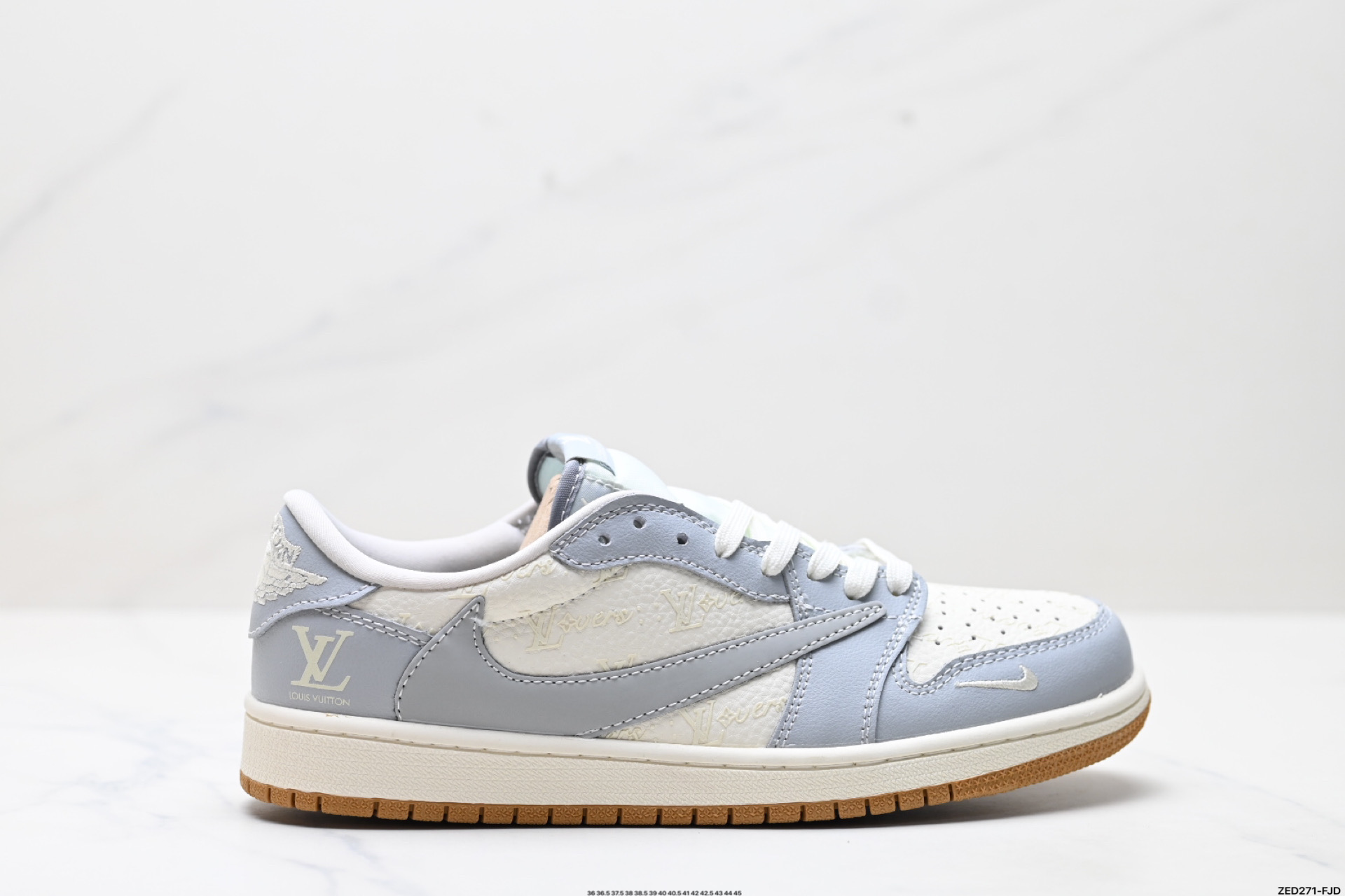 270 AJ1倒勾Travis Scott x Air Jordan 1 ” Reverse Mocha “ AJ1乔1 TS 闪电 联名倒钩 低帮文化篮球鞋 XS2024-057