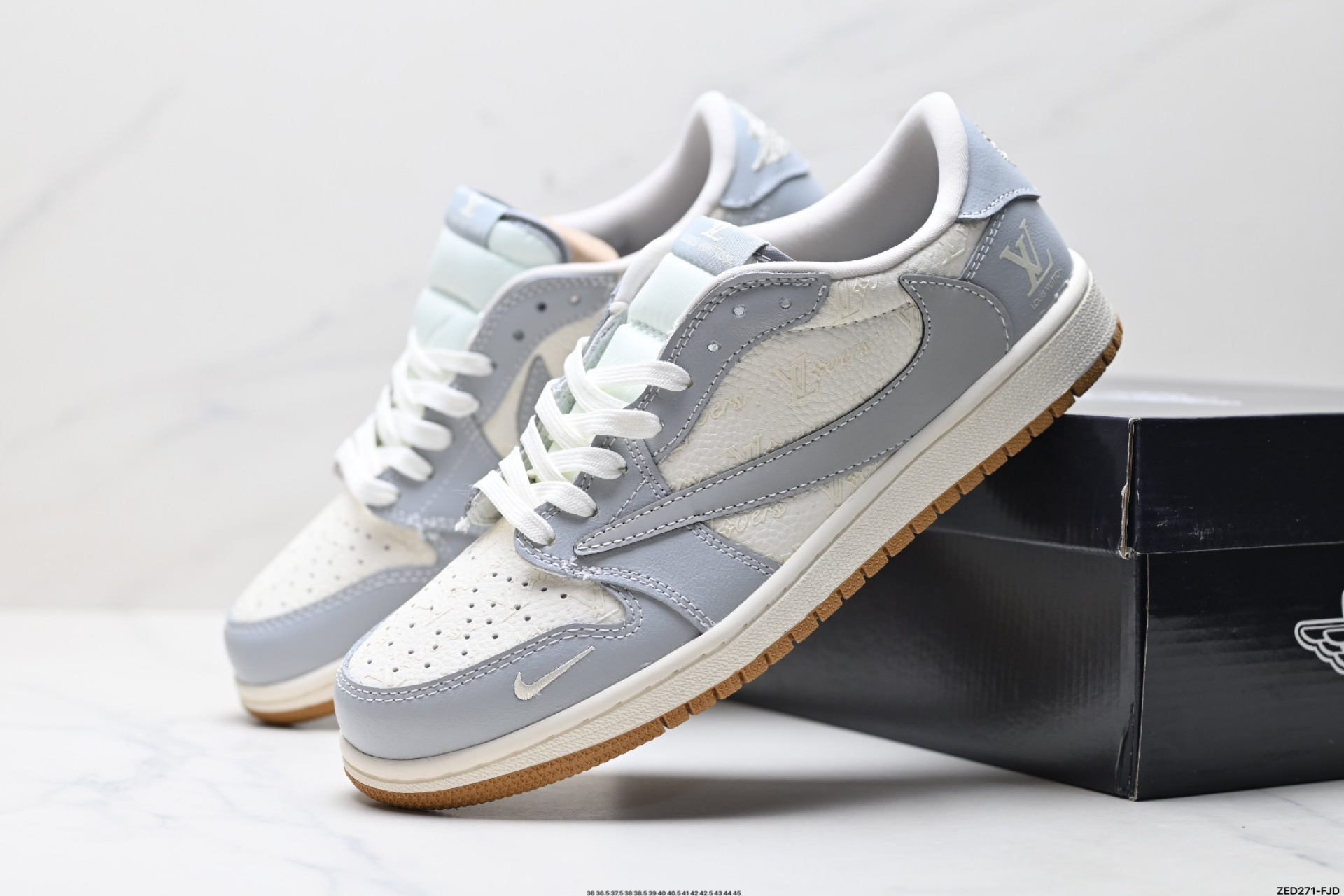 270 AJ1倒勾Travis Scott x Air Jordan 1 ” Reverse Mocha “ AJ1乔1 TS 闪电 联名倒钩 低帮文化篮球鞋 XS2024-057