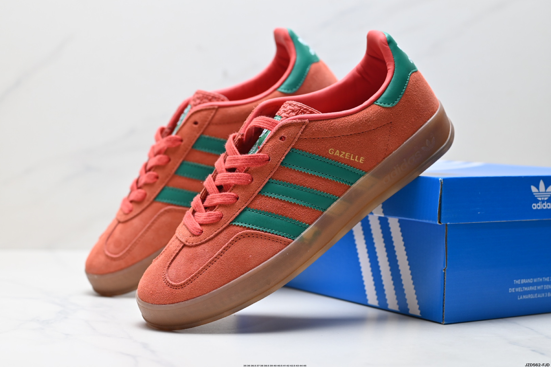 Adidas Originals Gazelle Indoor Casual Sneakers - Light Blue & Orange 6 i1746811724580 1489 0 7