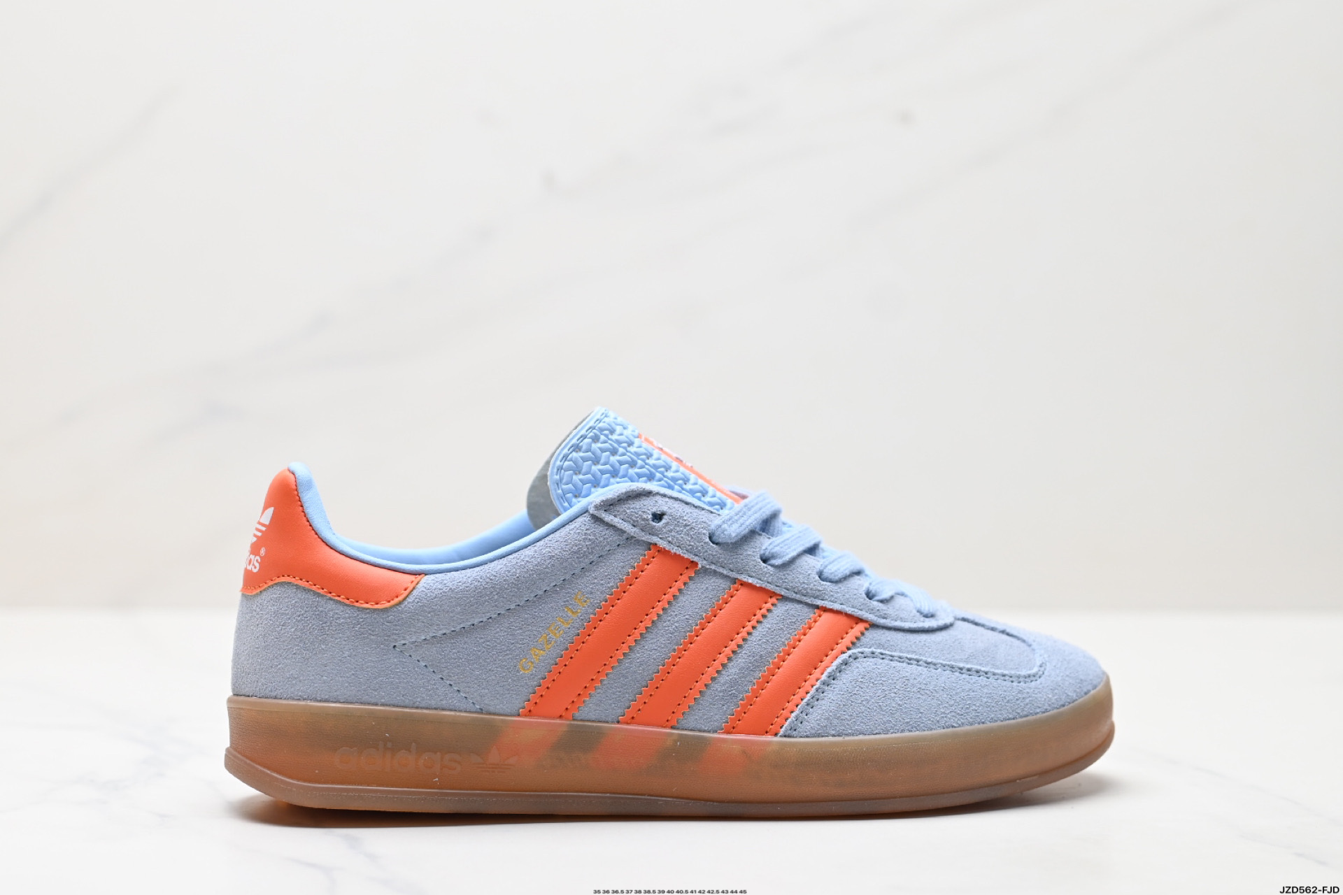 Adidas Originals Gazelle Indoor Casual Sneakers - Light Blue & Orange 2 i1746811767606 9237 0 0