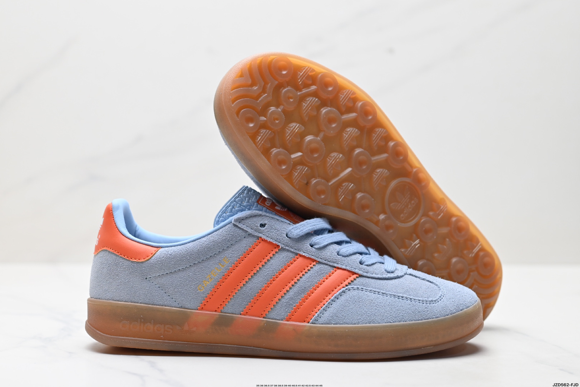 Adidas Originals Gazelle Indoor Casual Sneakers - Light Blue & Orange 4 i1746811767607 1412 0 4